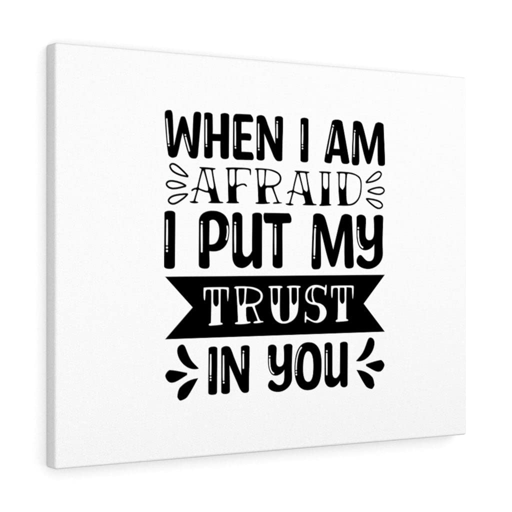 Trust in God Christian Wall Art - Bible Verse Print 'I Put My Trust in You' - Ready to Hang Scripture Decor for Home, Office & Church - Inspirational Gift for Weddings, Baptisms & Housewarming