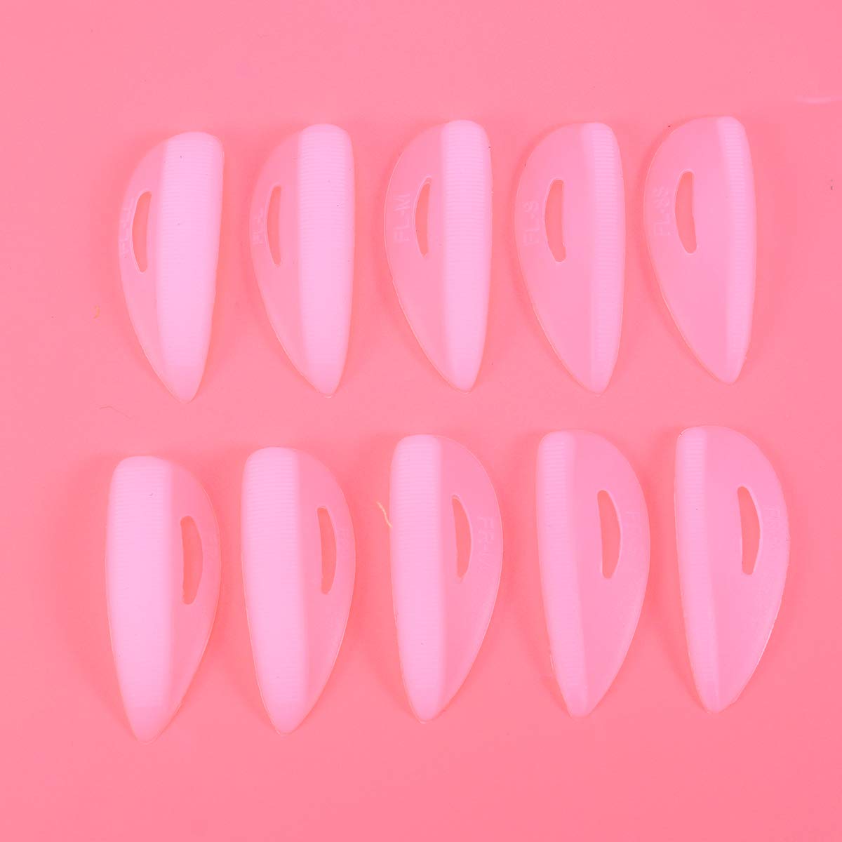 Lurrose 10 Pcs Reusable Silicone Eyelash Perm Curler - Lash Lift Rods & Shield Pads for False Eyelash Application - Perfect for Salon, Home Use & Professional Makeup Artists