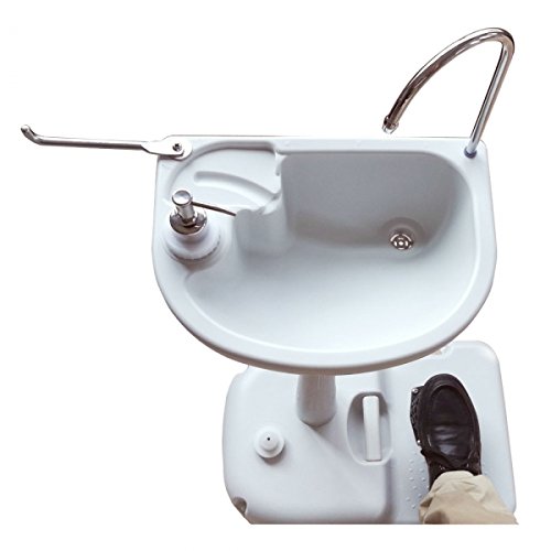 Portable Outdoor Wash Basin Sink with 19L Water Capacity - Foldable Design, Rolling Wheels, Towel Holder & Soap Dispenser for Camping, RV Travel, Fishing, Gardening, Worksites & Outdoor Events - Perfect for Hand Washing, Dish Cleaning & Camp Hygiene