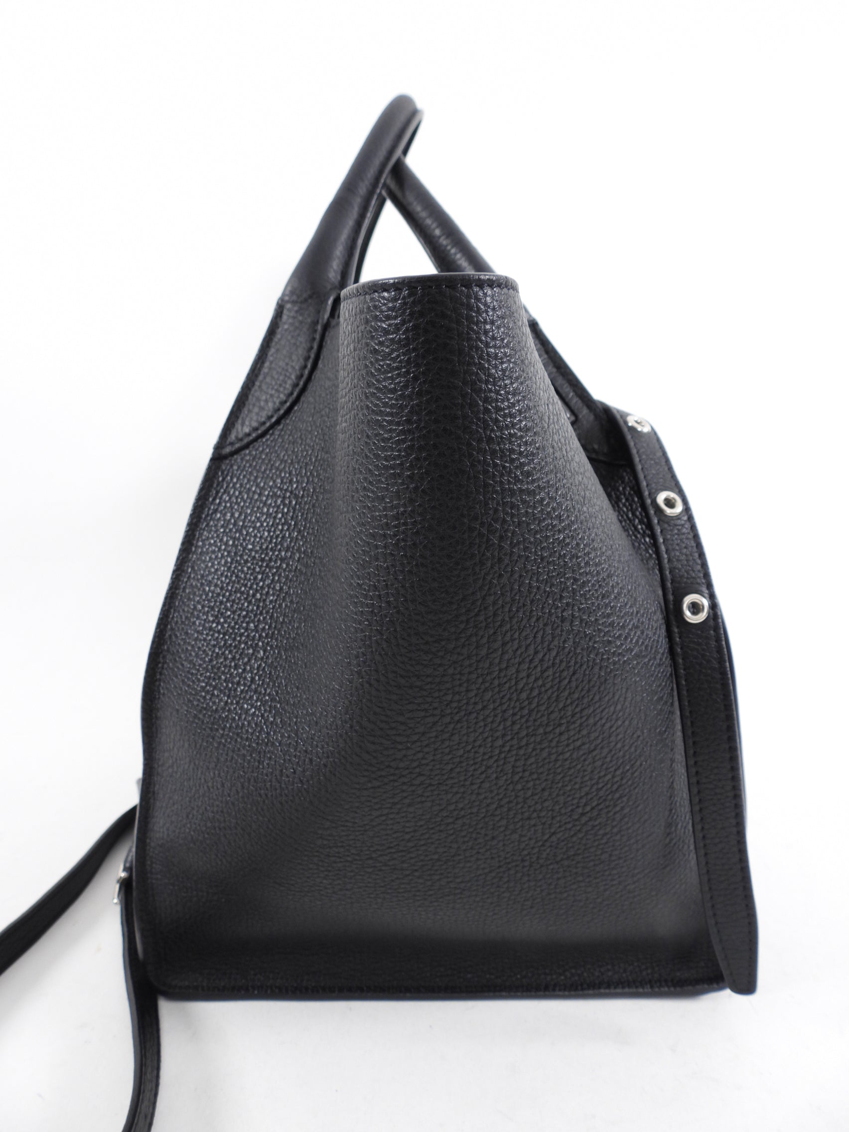Celine Small Black Leather Tote Bag for Women - Stylish & Spacious Handbag for Work, Travel & Everyday Use