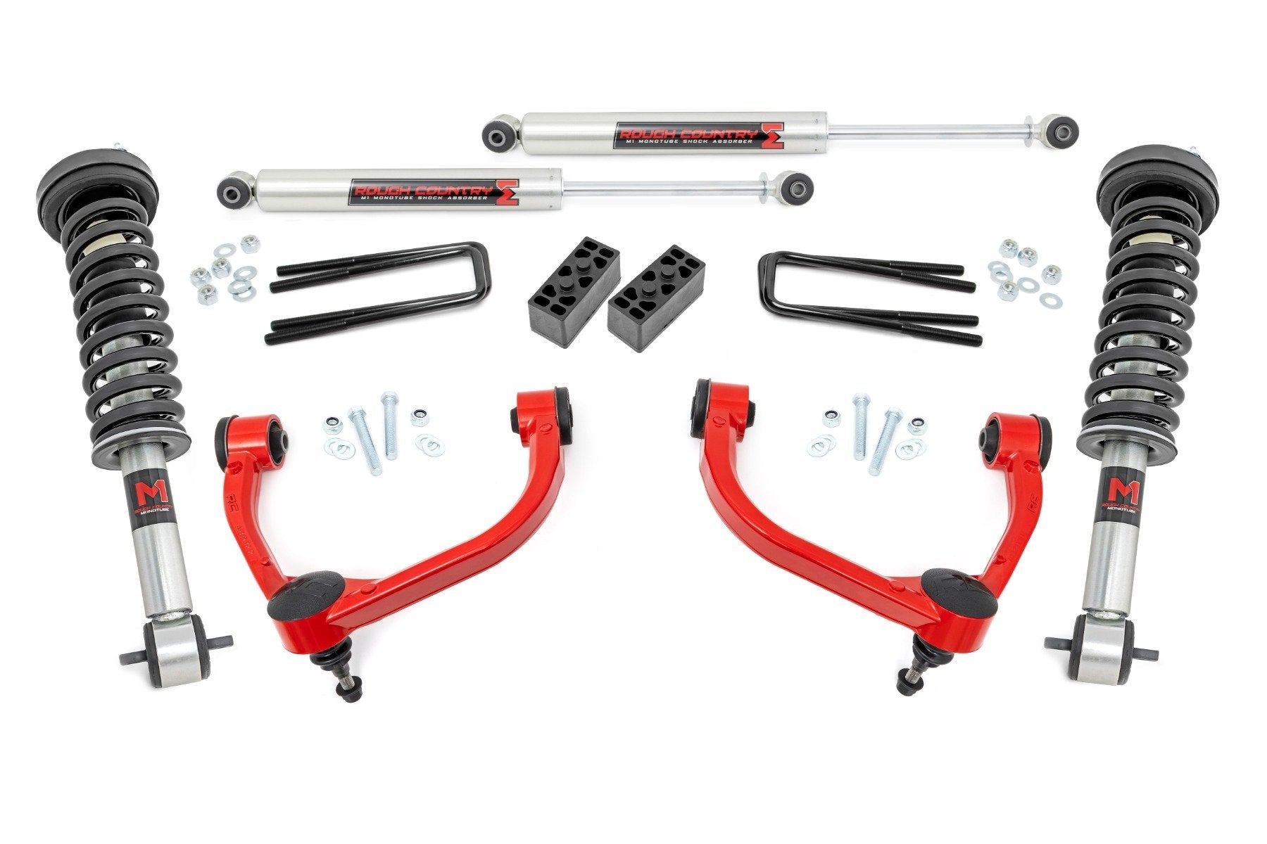 3 Inch Lift Kit for Ford F-150 4WD (2014-2020) | Heavy Duty M1 Struts | Part #54540RED | Off-Road Suspension Upgrade for Enhanced Performance & Ground Clearance