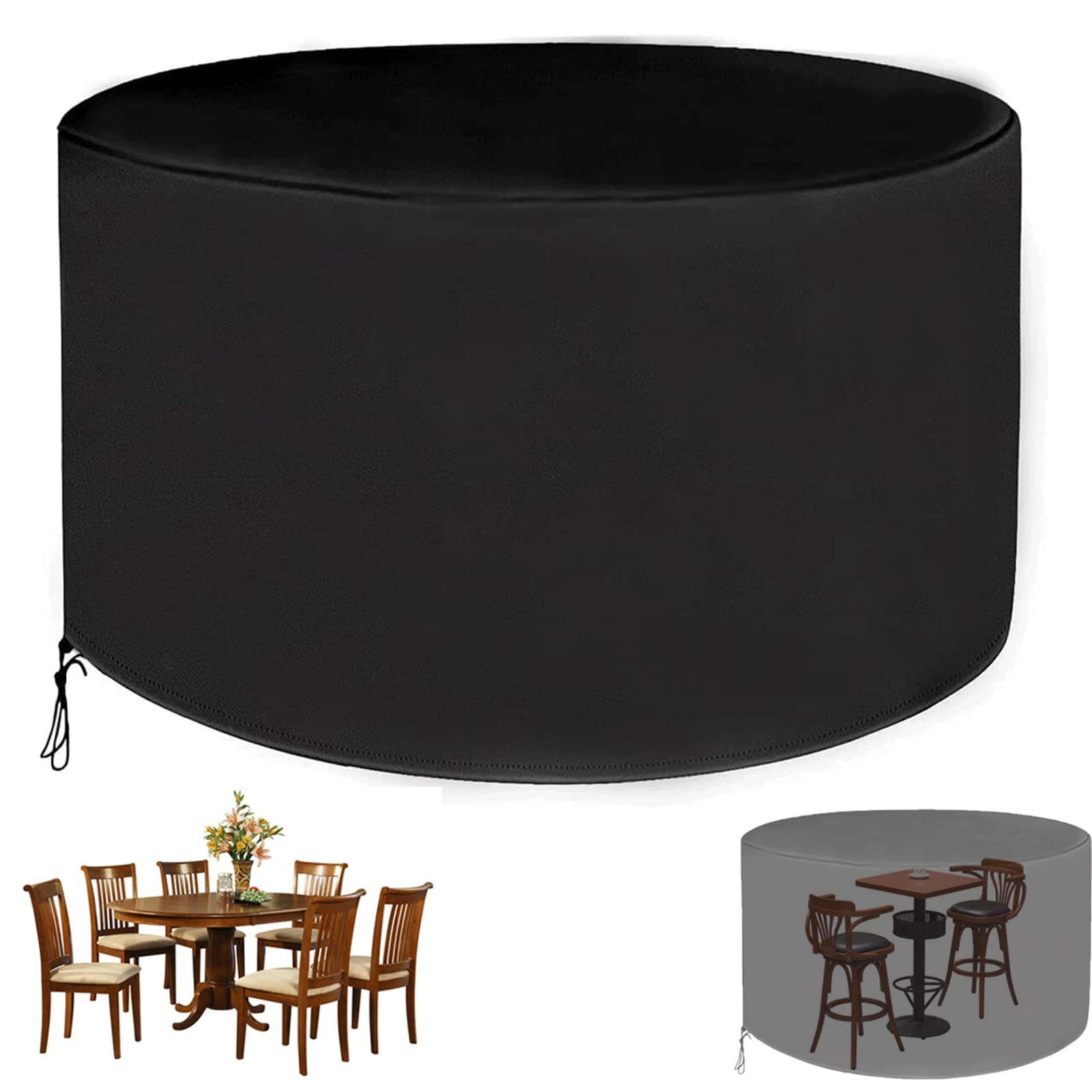 **DKLE Waterproof Outdoor Patio Furniture Covers - 60x60cm Round Garden Table Covers for All-Weather Protection | Durable & UV-Resistant for Patio, Deck, and Backyard Use**