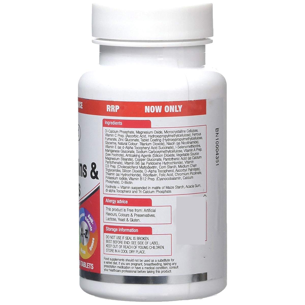 Premium Multi-Vitamins & Minerals Supplement - Vegetarian Antioxidant Formula for Immune Support & Energy Boost | Daily Wellness for Adults & Active Lifestyles