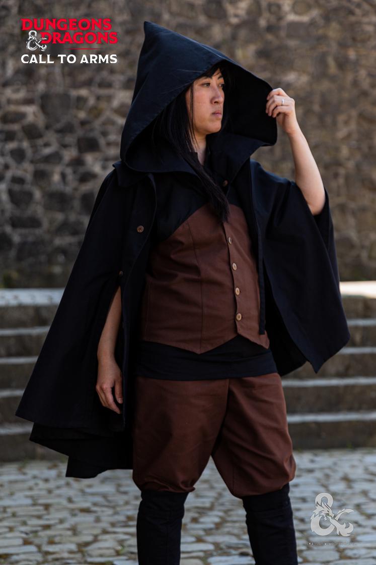 Dungeons & Dragons Rogue Costume Set - Dark Black & Brown Outfit for Cosplay, LARP & Fantasy Roleplaying Games | Perfect for Halloween, Conventions & D&D Adventures