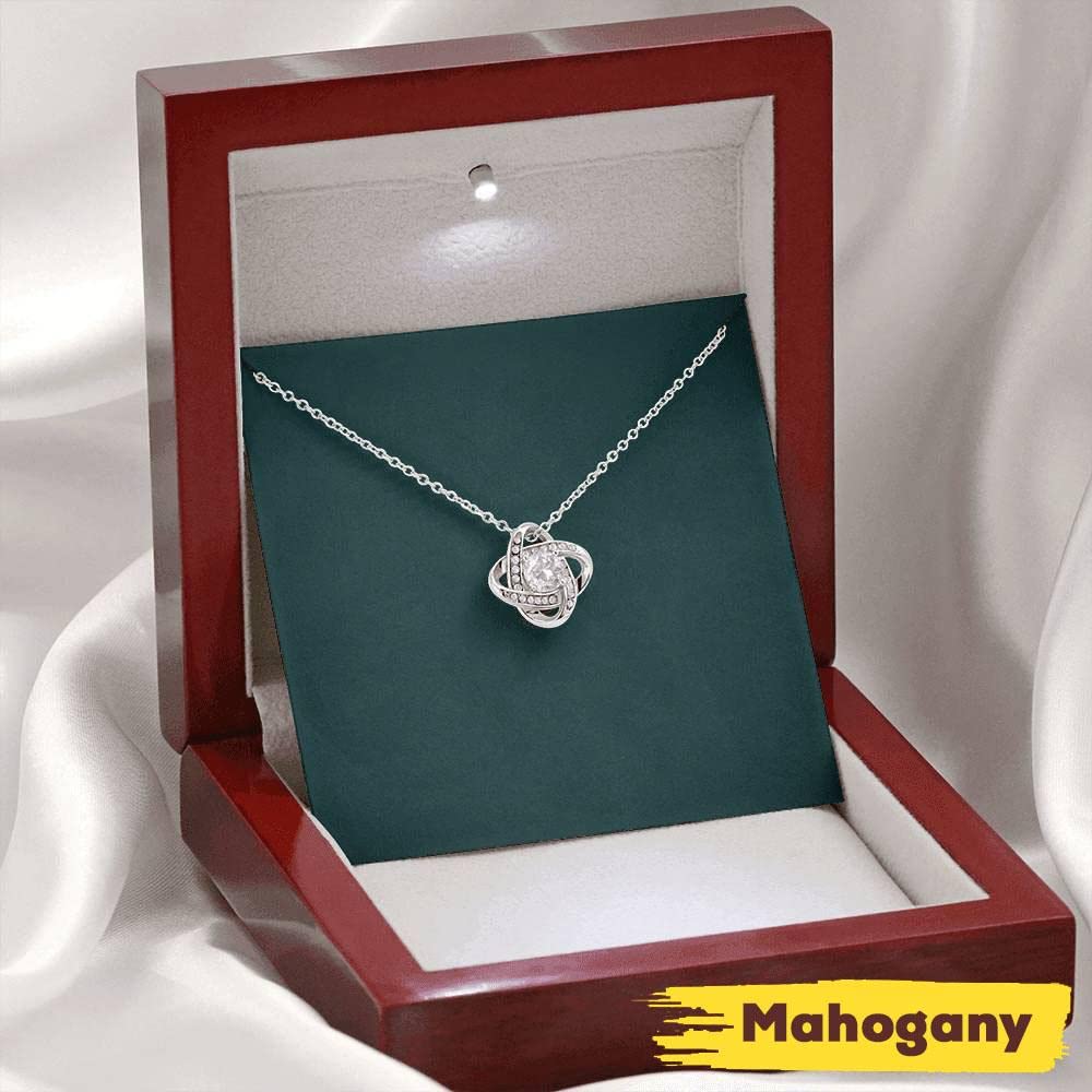 Proud Army Mom Necklace - Love Knot Jewelry Gift for Military Mothers | Mother's Day, Birthday & Special Occasion Gifts | Comes with Elegant Gift Box & Card | Perfect for Deployment, Homecoming & Everyday Wear