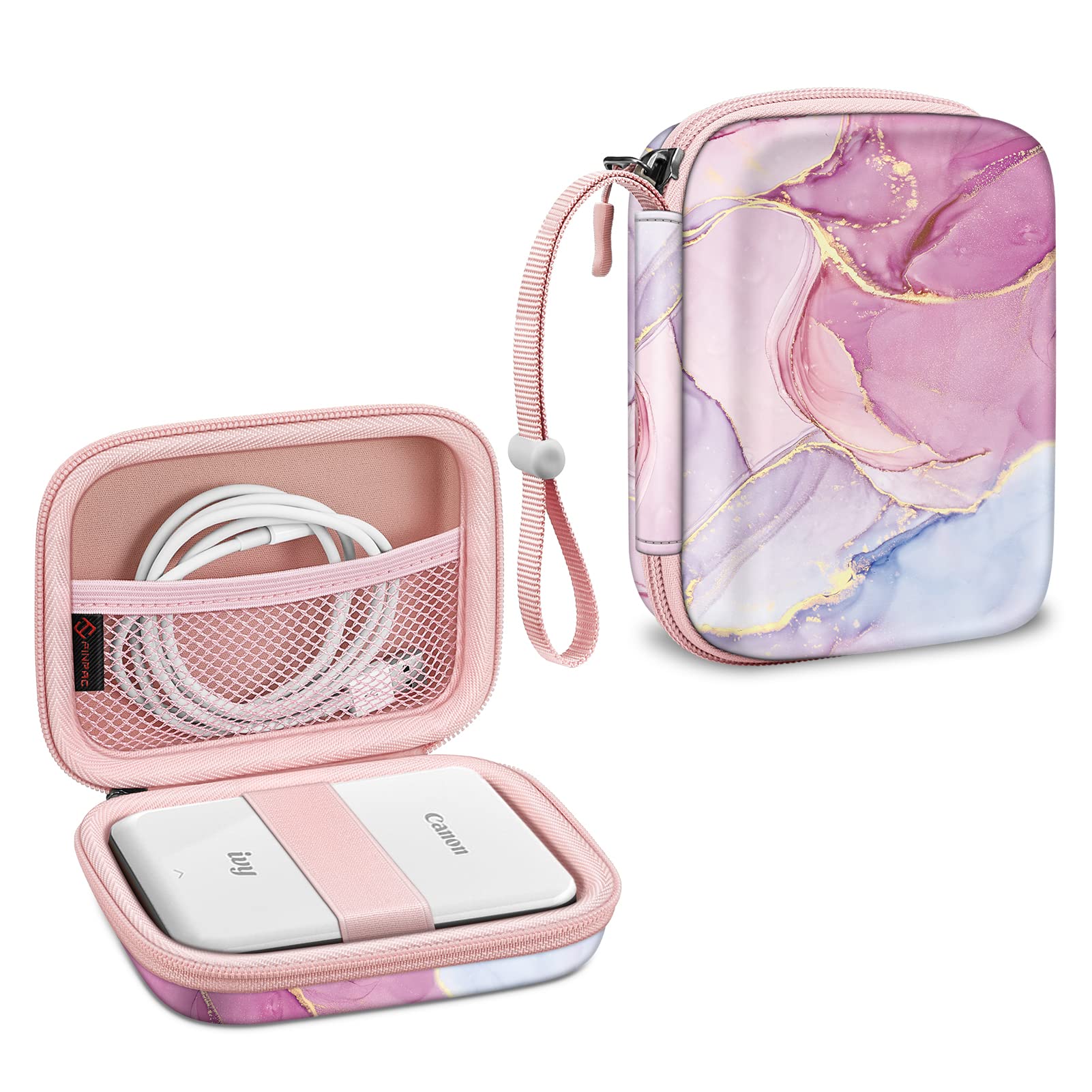 Fintie Shockproof Hard Shell Protective Case for Canon Ivy 2 Mini & CLIQ2/CLIQ+2 Instant Camera Photo Printer - Dreamy Marble Design | Travel, Home Storage & Gift Packaging Accessory