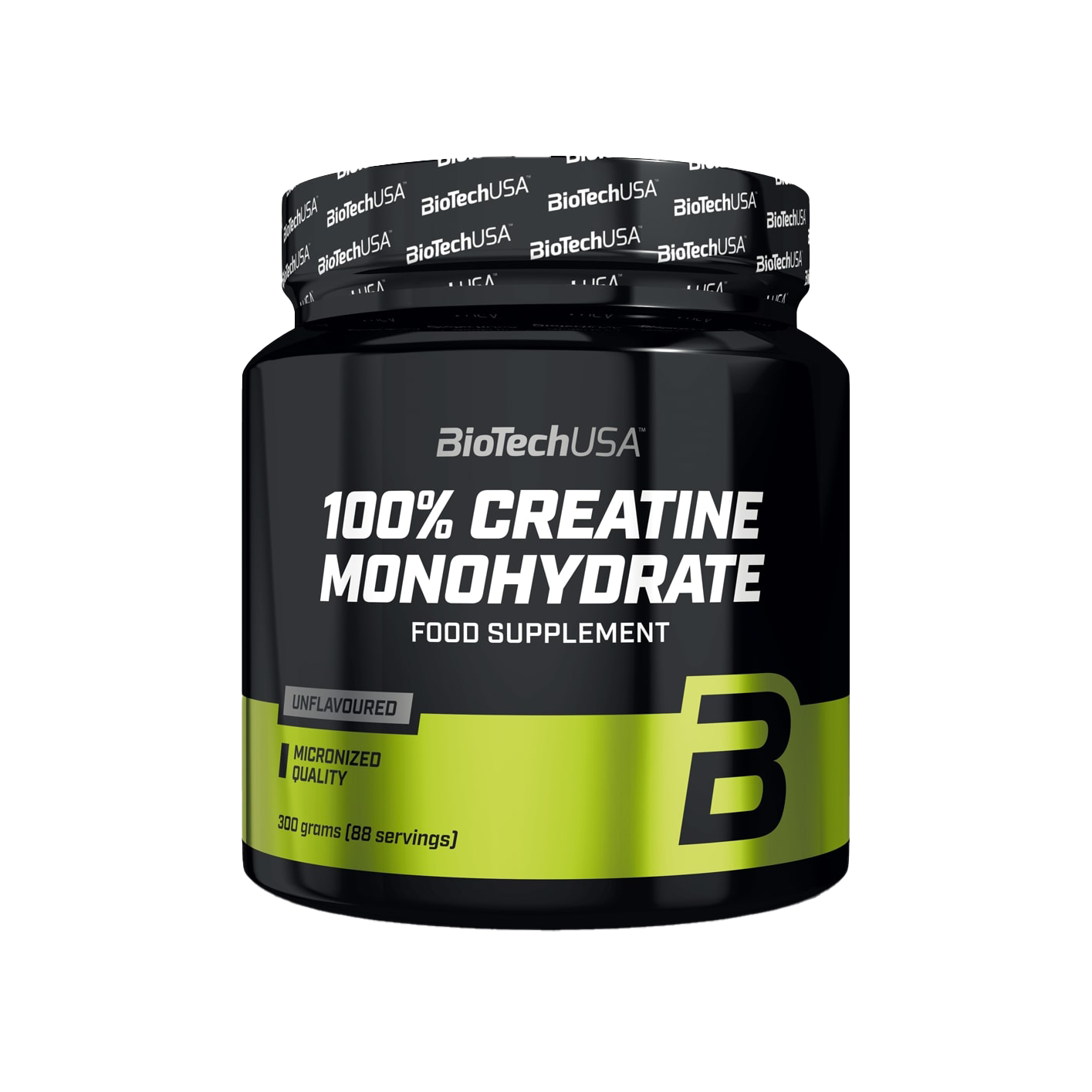 BioTechUSA 100% Pure Creatine Monohydrate Powder - 300g Unflavored Supplement for Muscle Growth & Strength | Pre-Workout & Post-Workout Recovery | Gym & Fitness Enthusiasts