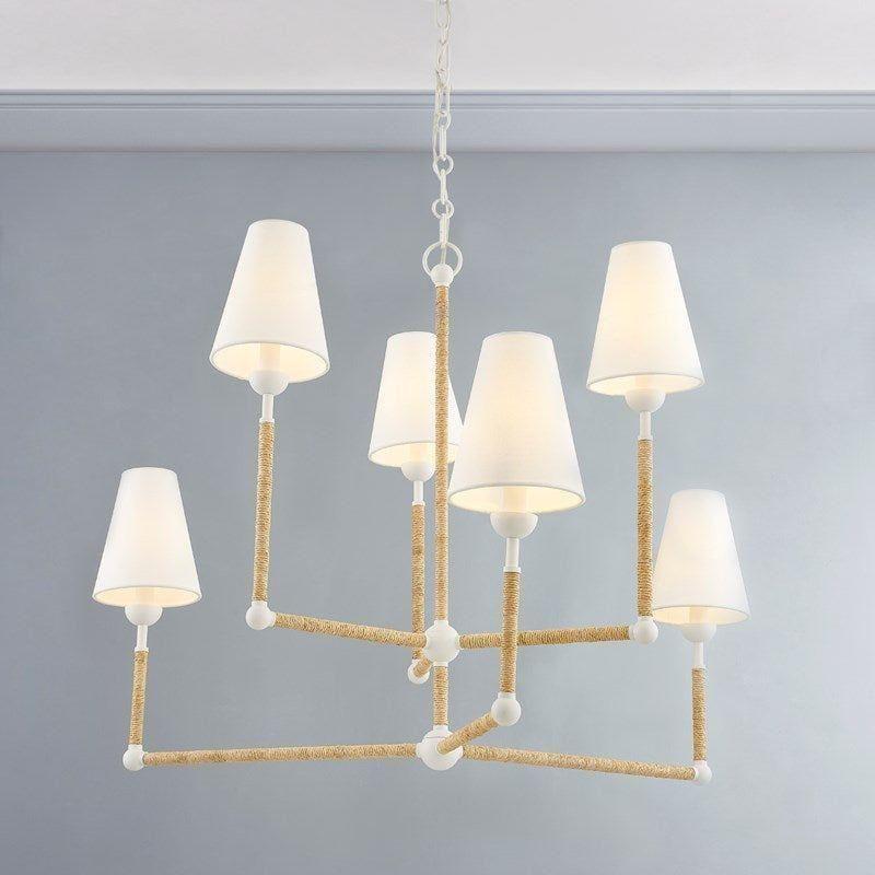 Mariana 6-Light Modern Crystal Chandelier for Dining Room - Elegant Ceiling Lighting Fixture for Home Decor & Living Room