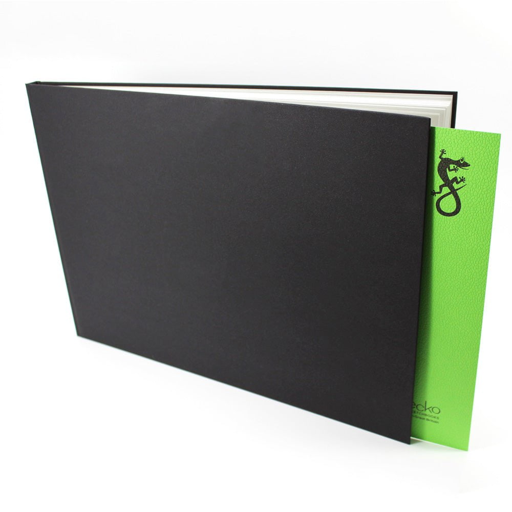 Artgecko Premium A3 Landscape Sketchbook - 92 Pages (46 Sheets) with 150gsm White Paper, Casebound Hardcover for Artists & Designers | Perfect for Drawing, Sketching & Watercolor Painting