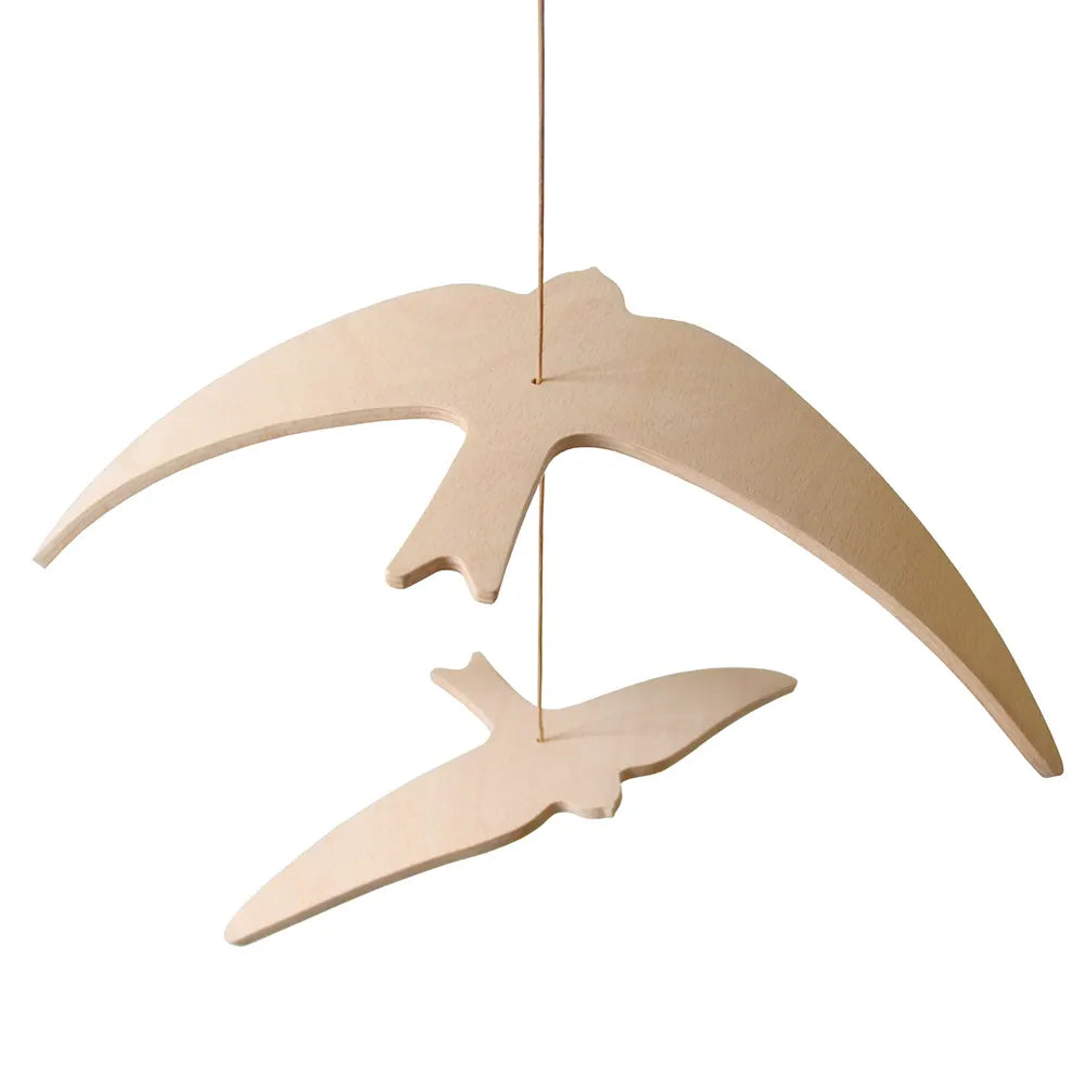 Charlie Crane KANO BIRDS Swallow Mobile - Stylish Nursery Decor, Soothing Baby Crib Toy with Gentle Motion & Calming Sounds for Newborns & Infants | Perfect for Bedtime, Playtime & Sensory Development