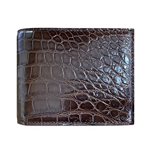 Authentic Crocodile Leather Wallet for Men - Premium Alligator Skin Billfold with RFID Protection - Perfect Christmas & Birthday Gift for Dad, Husband, Boyfriend - Ideal for Business, Travel & Everyday Use