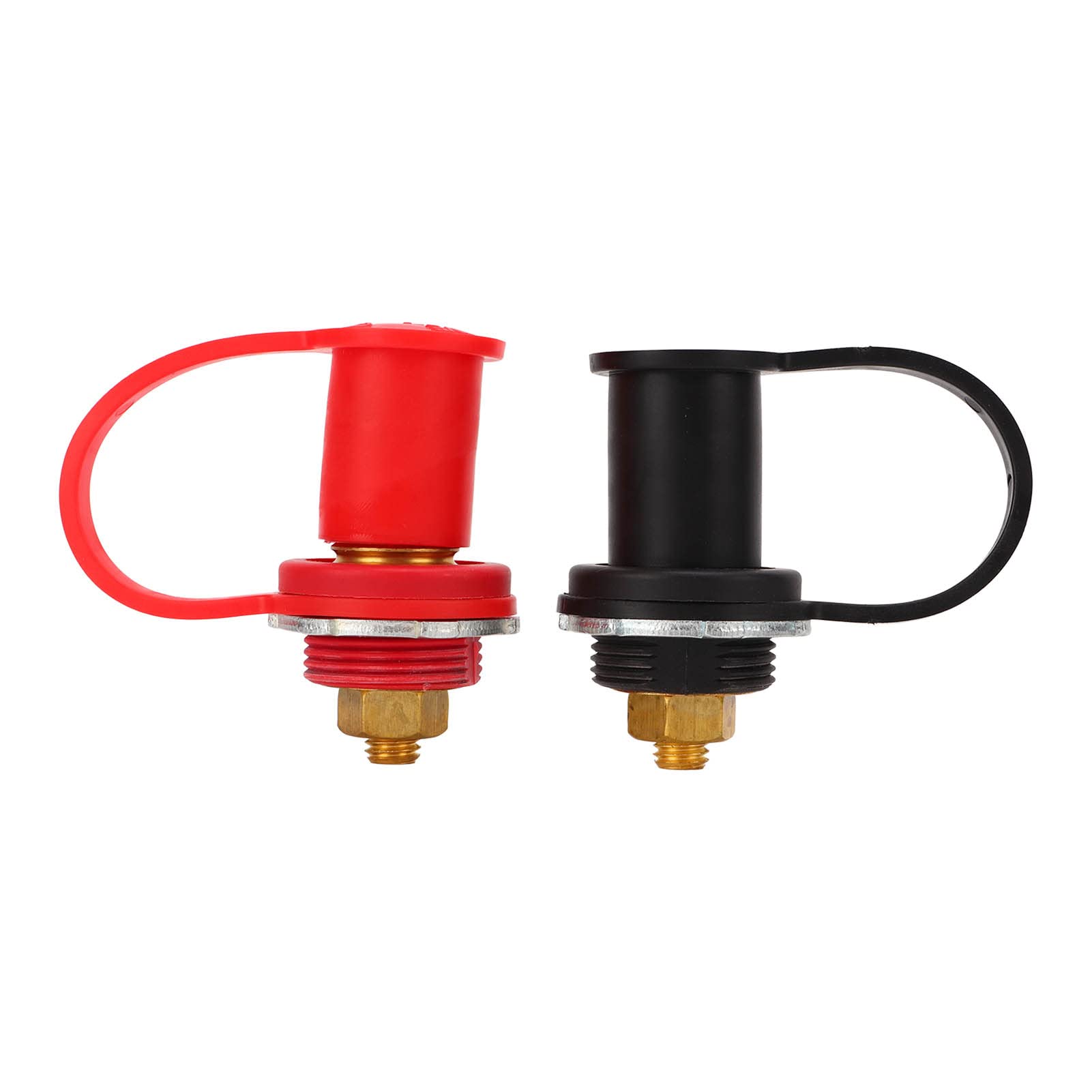 2Pcs 3/8 Inch Battery Charger Post Stud - Black & Red Car Battery Terminal for Trucks, Boats, ATVs - Heavy Duty Battery Charger & Starter - Perfect for Marine, RV & Off-Road Vehicle Maintenance
