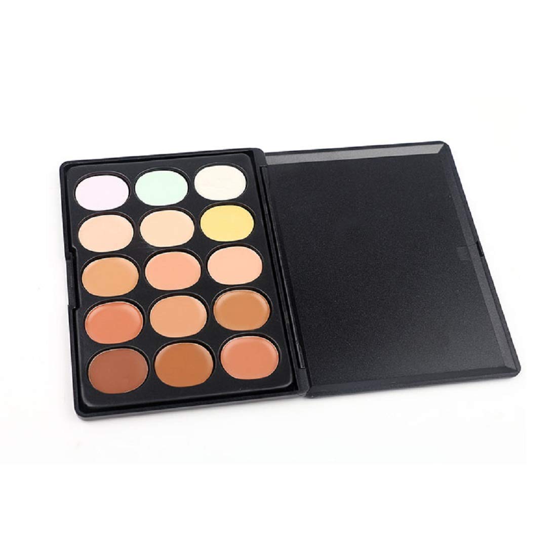 ClubComfort 15 Color Cream Contour & Concealer Palette with Makeup Sponge - Professional Face Sculpting Kit for Highlighting, Contouring & Blending - Perfect for Daily Makeup, Photoshoots & Special Events