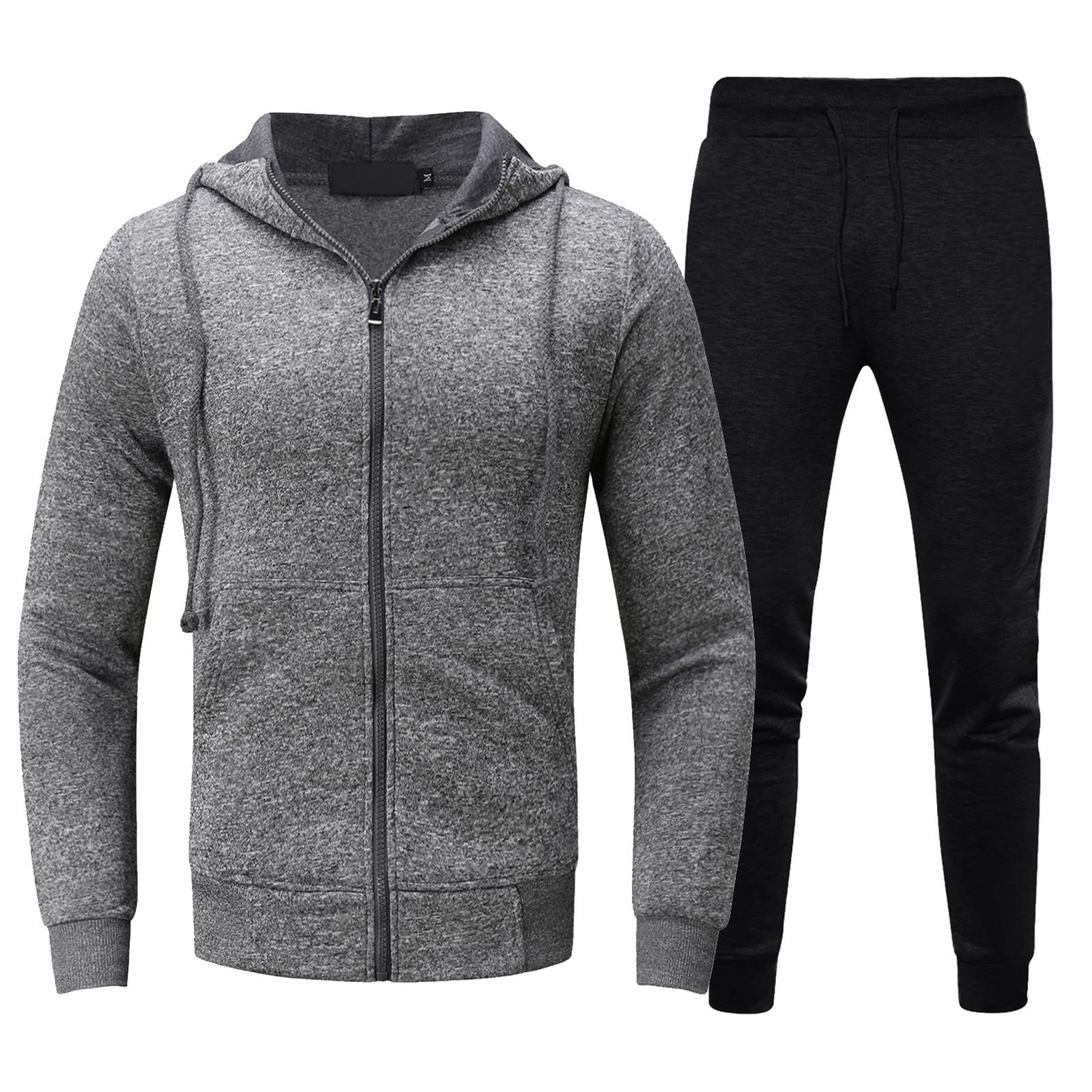 ETHKIA Men's Winter Tracksuit Set - Casual Sweatpants & Hoodie Outfit for Work, Gym & Daily Wear | Comfortable Basic Jogger Suit for Men