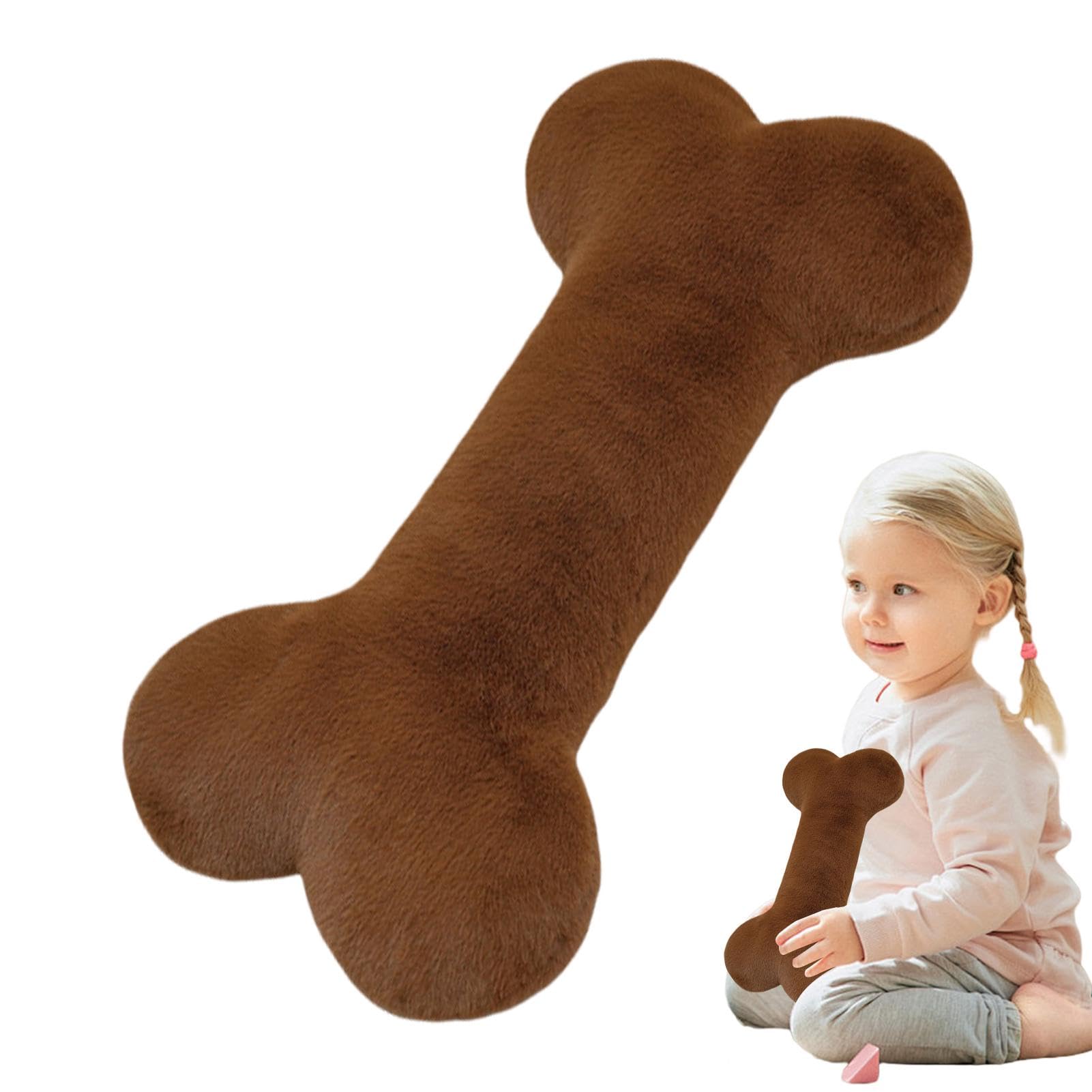 GVBLKQ Bone-Shaped Plush Pillow - Long Throw Stuffed Pillow for Sleeping & Decor, Soft Fluffy Cushion for Living Room, Bedroom - Perfect for Lounging, Napping & Home Decor