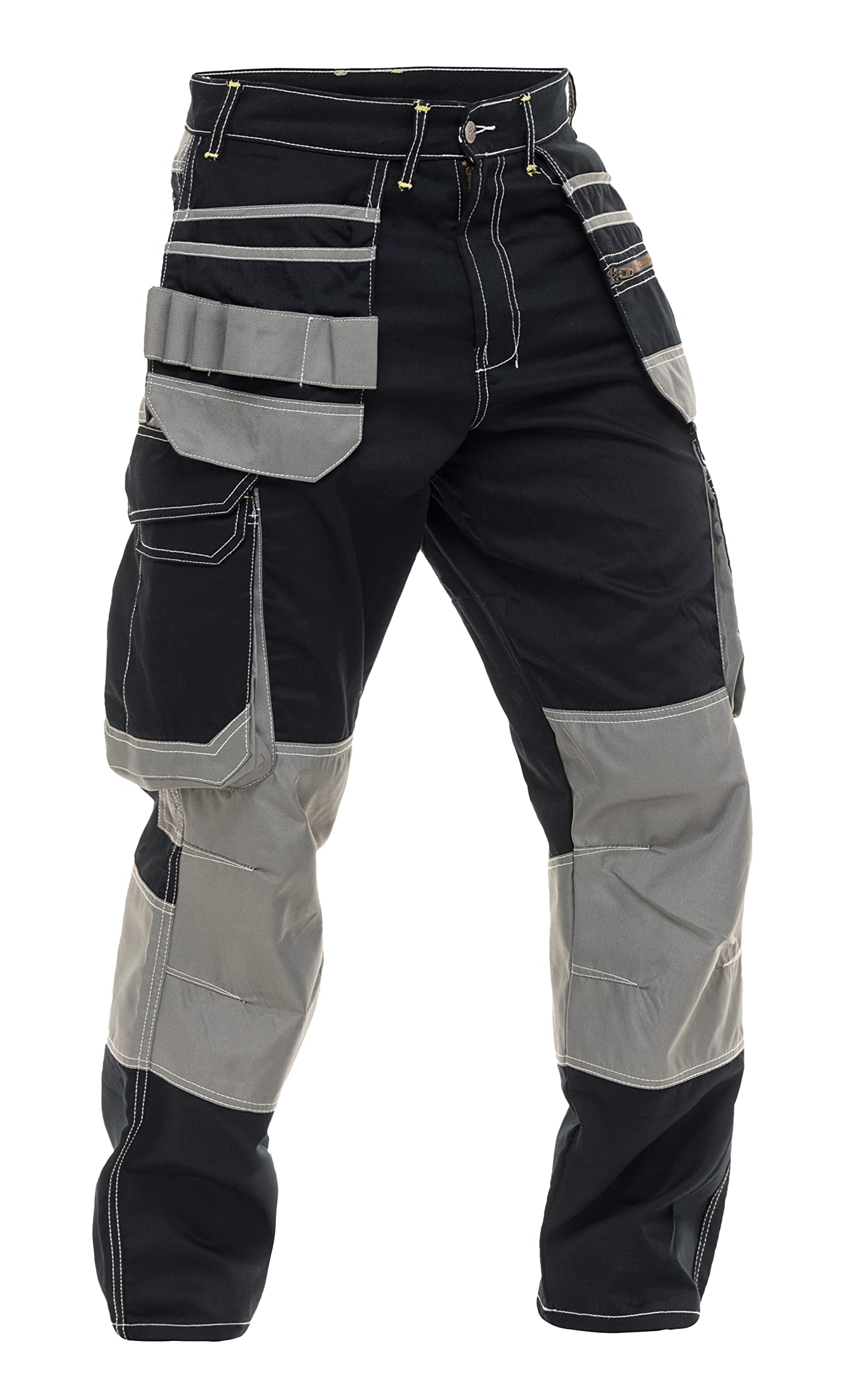 Men's Tactical Cargo Pants - Durable Workwear with Tool Pockets for Construction & Outdoor Use