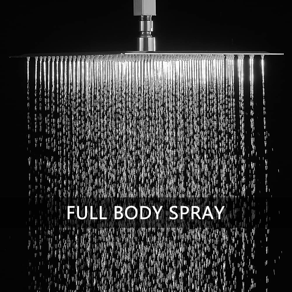 Luxury 10 Inch Rain Shower Head with Handheld - Brushed Nickel Ceiling Mount High Pressure Shower System Combo Set (Includes Faucet Rough-in Valve & Trim) - Perfect for Modern Bathrooms & Spa-Like Experience