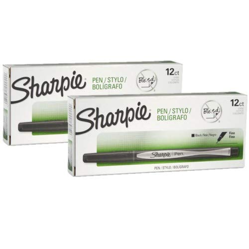 Sharpie Fine Point Permanent Markers, 24-Pack - Black Ink for Writing, Labeling & Crafting - Ideal for Office, School & Home Use