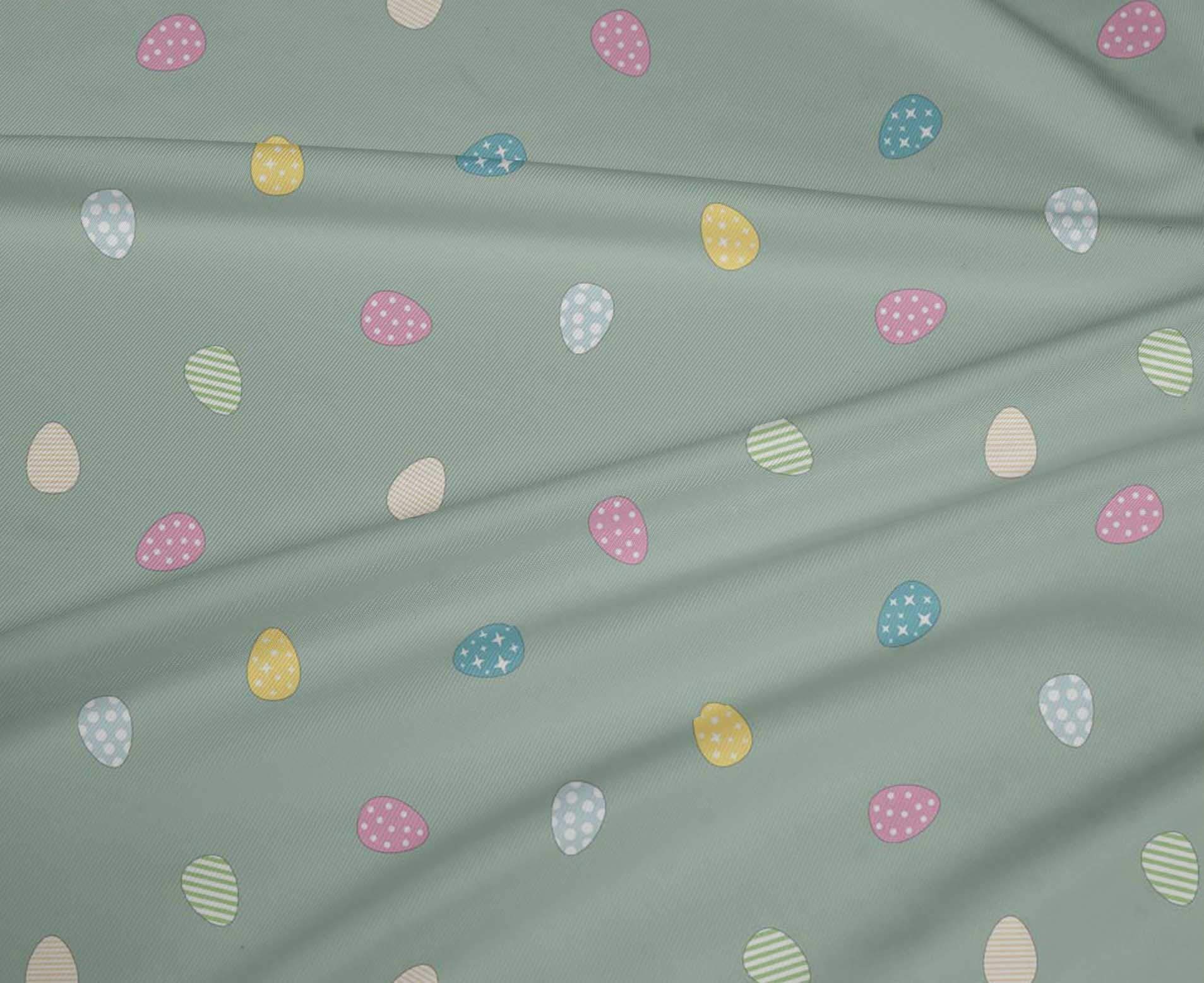oneOone Polyester Spandex Fabric - Easter Egg Print Fabric by the Yard, 56 Inch Wide - Perfect for Easter Crafts, DIY Costumes & Home Decor Projects