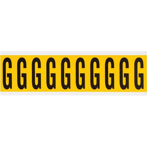 Brady 1534-G 15356 15 Series Indoor/Outdoor Number & Letter Signage Cards - Pack of 50 for Warehouse, Office, and Facility Labeling