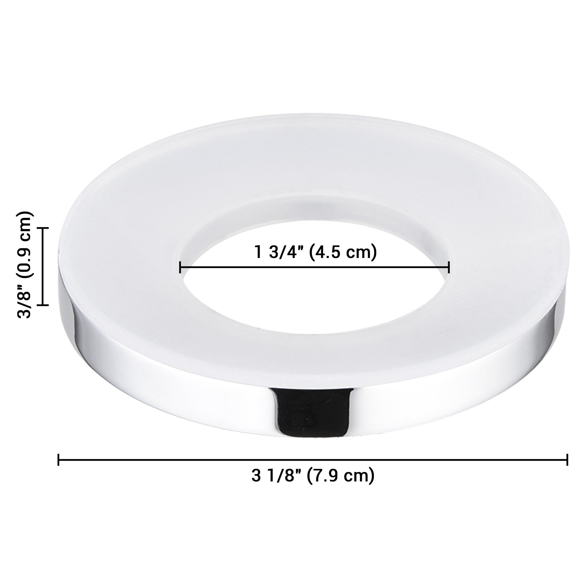 Aquaterior Nickel Plated Bathroom Sink Mounting Ring - 2 Pack for Glass Vessel Sink Drain Support, Countertop Installation - Perfect for Modern Home & Commercial Bathroom Renovations