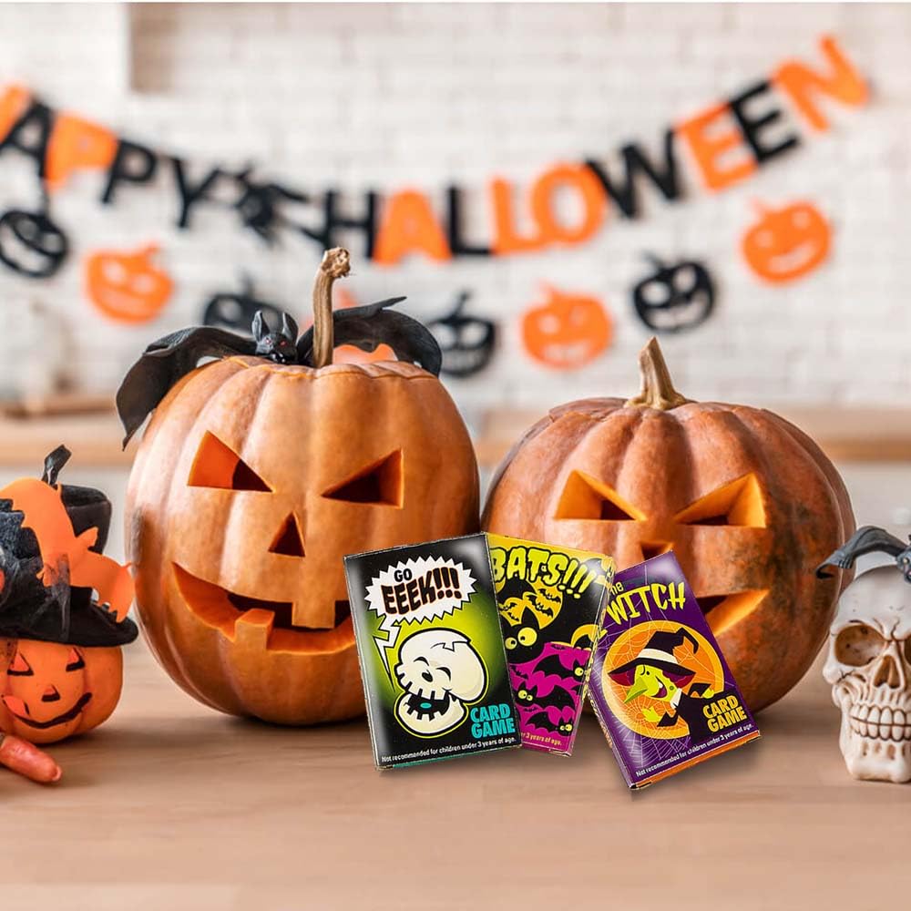 Fun Express Halloween Card Game Set - 24 Piece Kids Party Game for Trick or Treat, Classroom Activities & Family Game Night