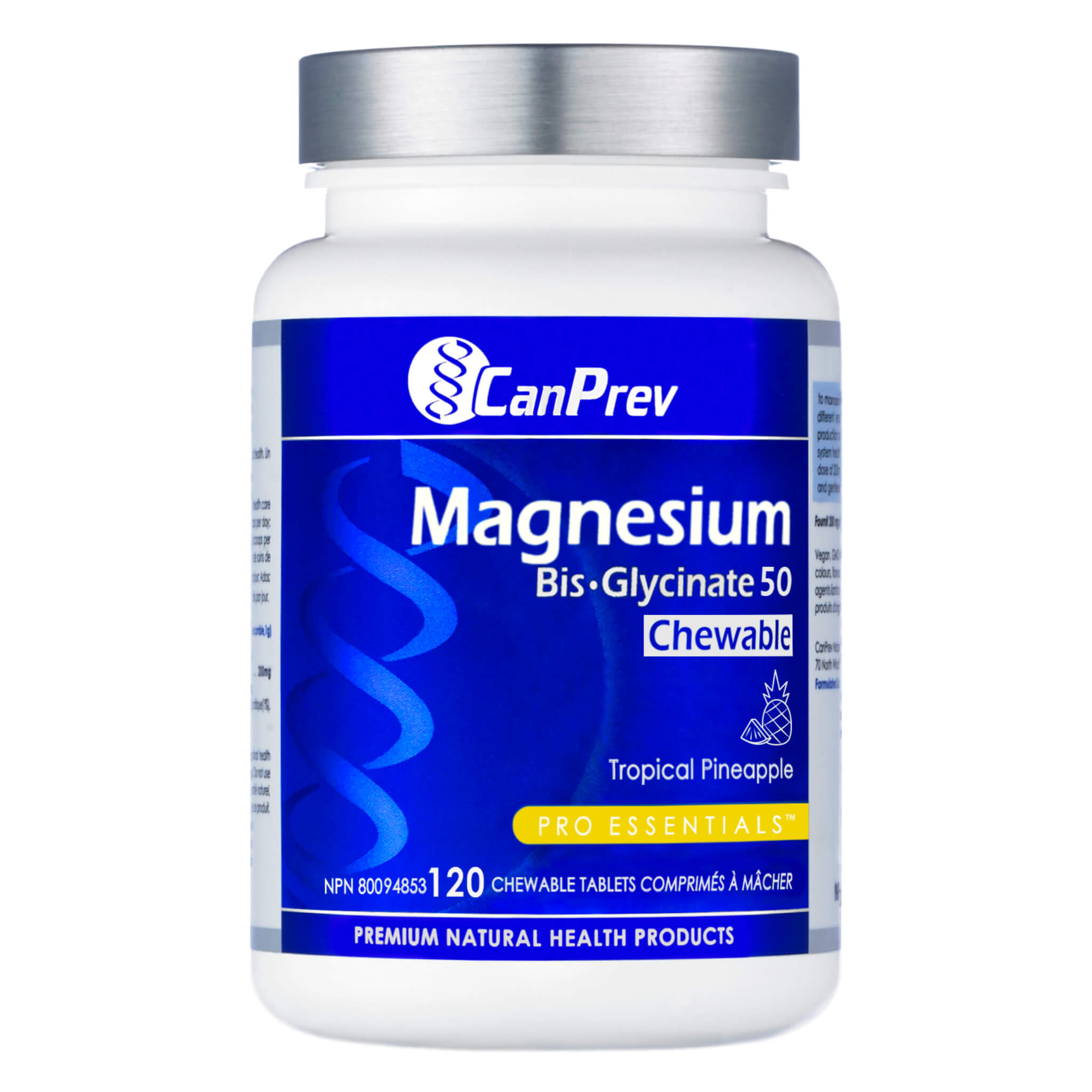 Best Magnesium Bisglycinate 50 Chewable Tablets - Tropical Pineapple Flavor for Stress Relief & Better Sleep - Dietary Supplement for Muscle Relaxation & Heart Health - Perfect for Athletes & Busy Professionals