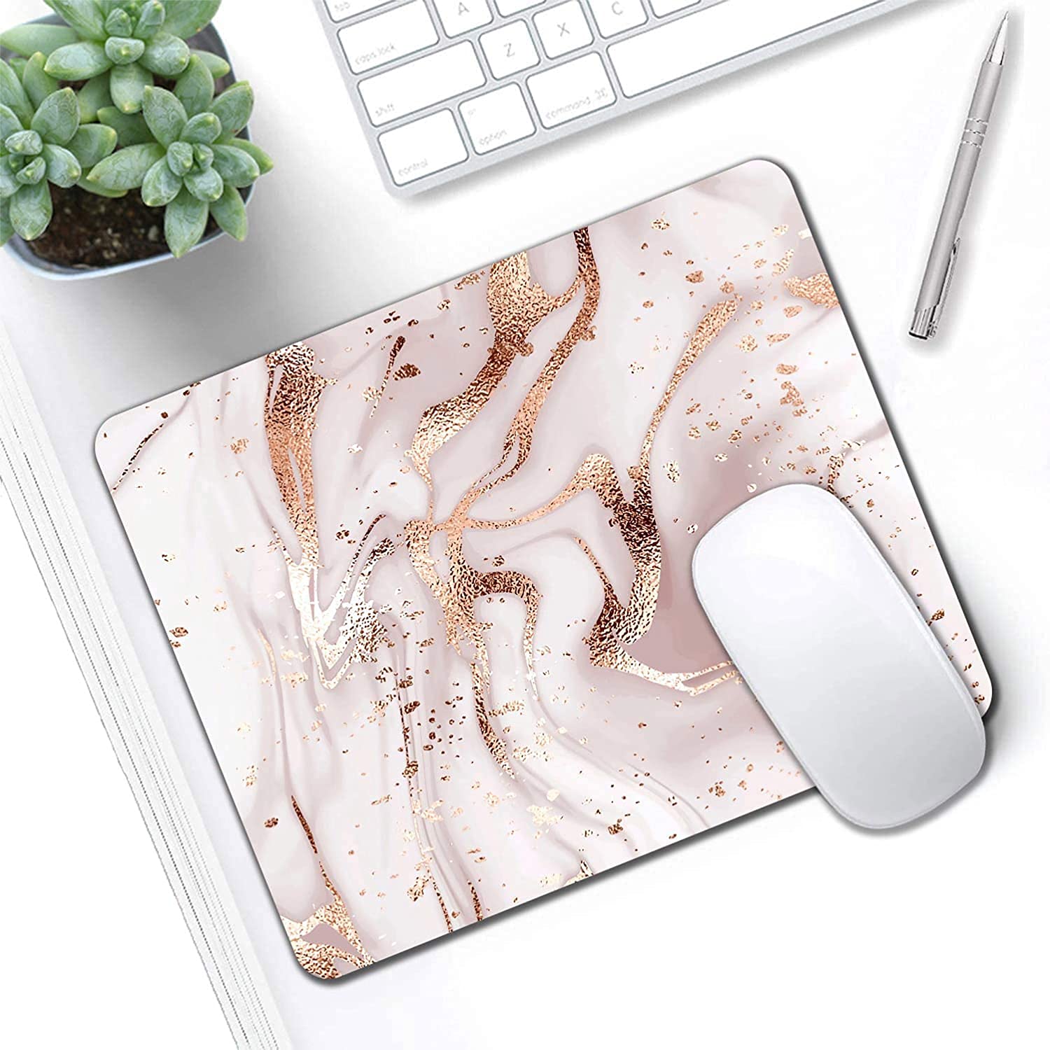 Premium Non-Slip Gaming Mouse Pad with Marble Design - 9.5
