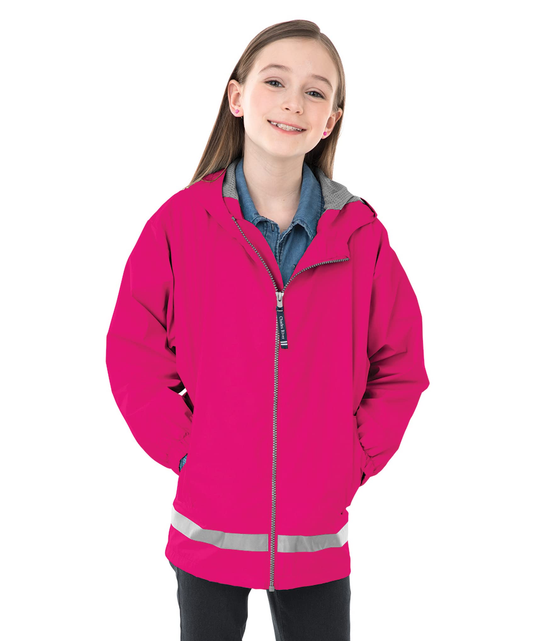 Charles River Apparel Kids' Englander Waterproof Rain Jacket - Lightweight Windproof Outdoor Coat for Boys & Girls - Perfect for School, Hiking & Playtime in Wet Weather