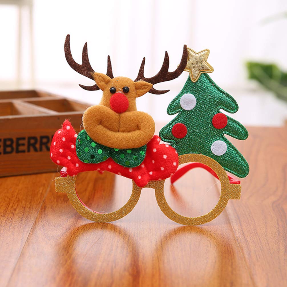Bestoyard 3-Piece Funny Christmas Glasses Set - Santa Costume Glasses, Glitter Party Glasses for Kids & Adults - Perfect for Xmas Parties, Cosplay & Holiday Events