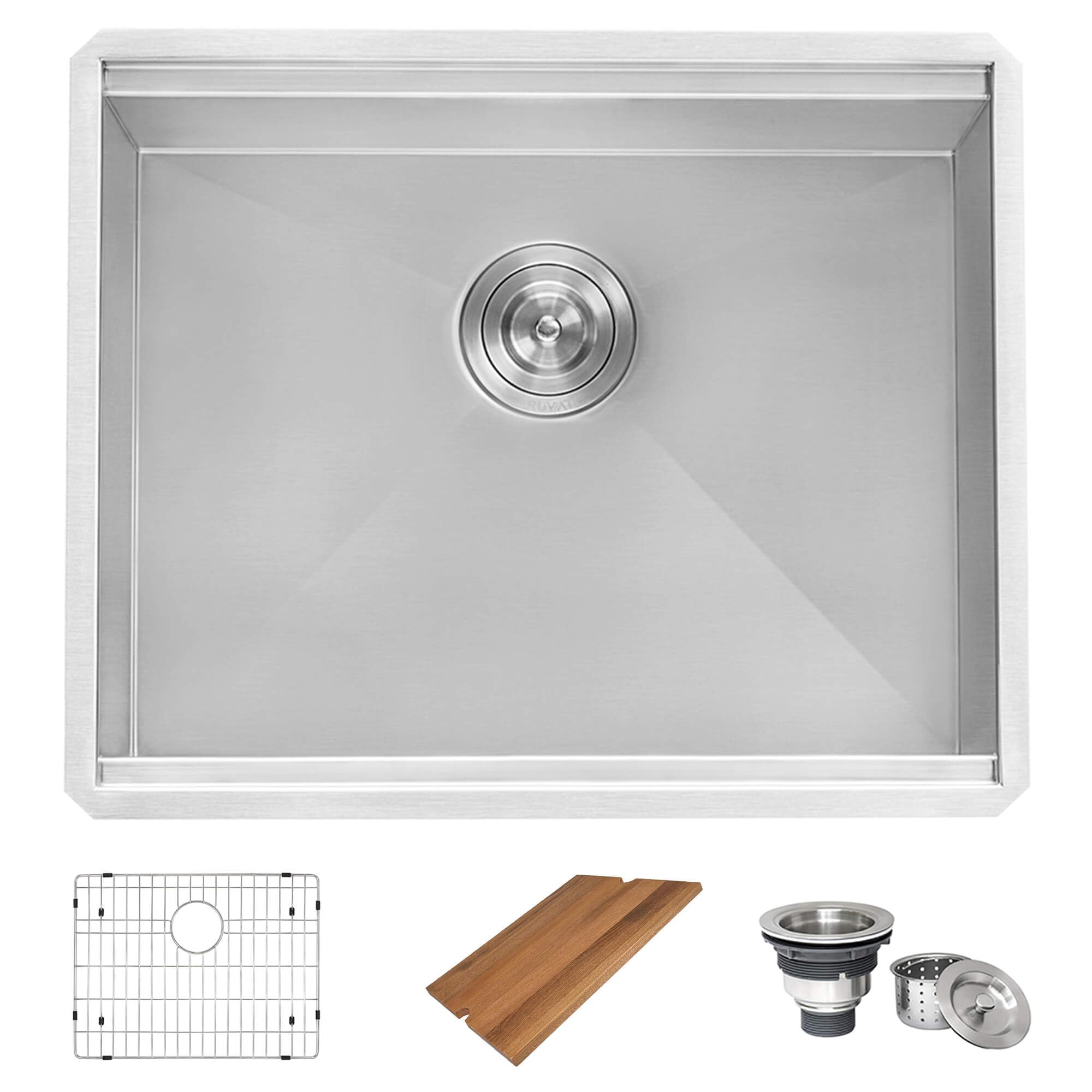 Ruvati 21 x 19 x 12 Inch Undermount Deep Laundry Utility Sink - 16 Gauge Stainless Steel Workstation Sink with Brushed Finish (Hides Scratches) - Perfect for Laundry Rooms, Garages, RV & Commercial Use - RVU6321