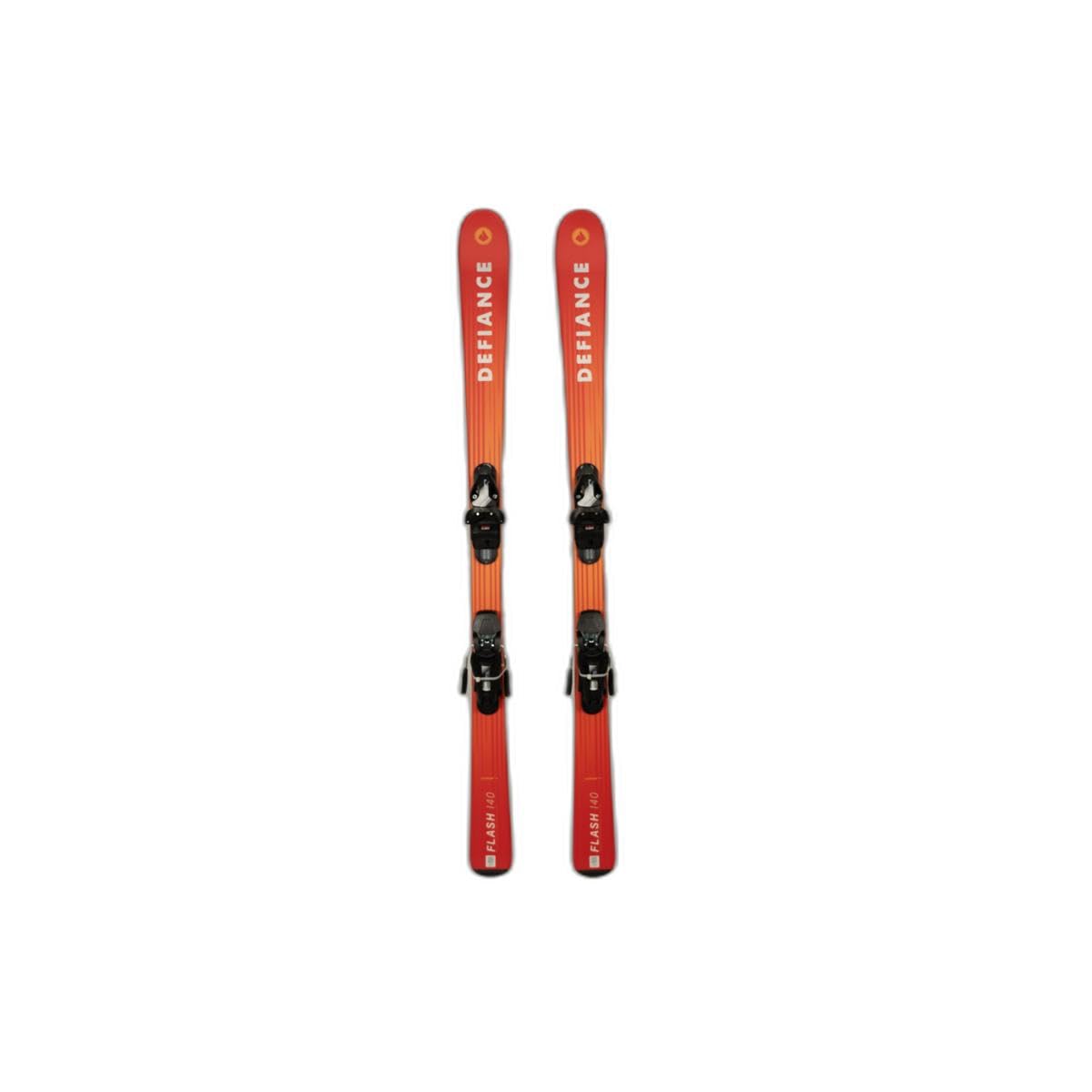 Defiance Flash JRS 4.5 Red Kids Skis 2024 - Perfect for Young Skiers Learning on Slopes | Junior Ski System for Boys & Girls