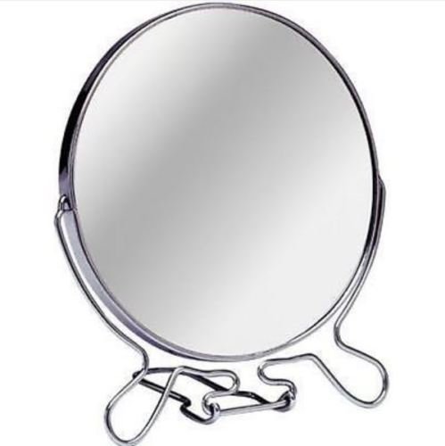 4 Inch (10cm) 2-Sided Magnifying Makeup Mirror with Stand - 1X/5X Magnification for Shaving, Cosmetics & Skincare - Perfect for Vanity, Bathroom & Travel