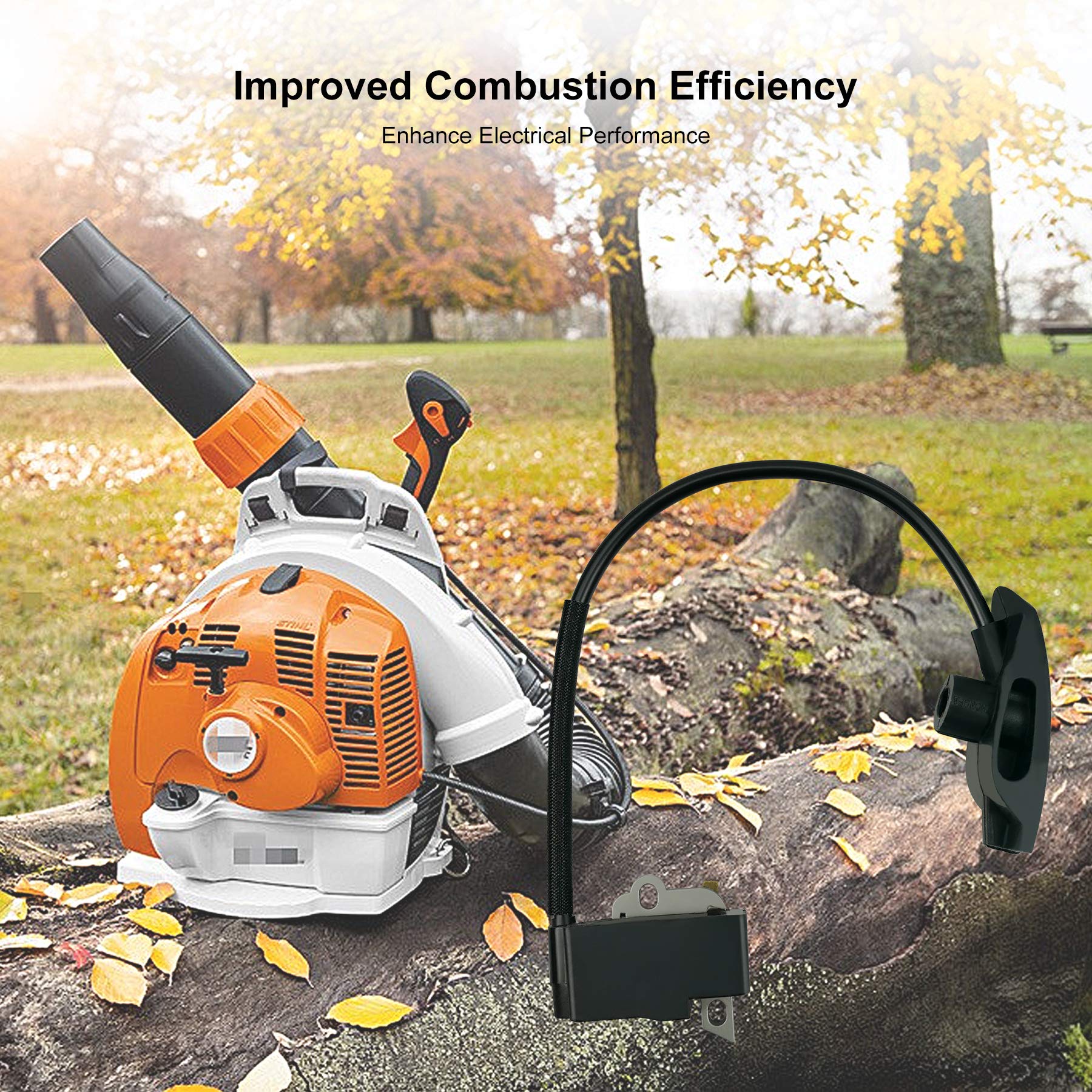 Stihl BR350 BR350Z BR430 BR430Z BR450 SR430 SR440 SR450 Ignition Coil Replacement Part 4244 400 1303 - Compatible with Backpack Blowers & Sprayers - Durable OEM Upgrade for 4244 400 1307 - Perfect for Landscaping & Professional Yard Maintenance