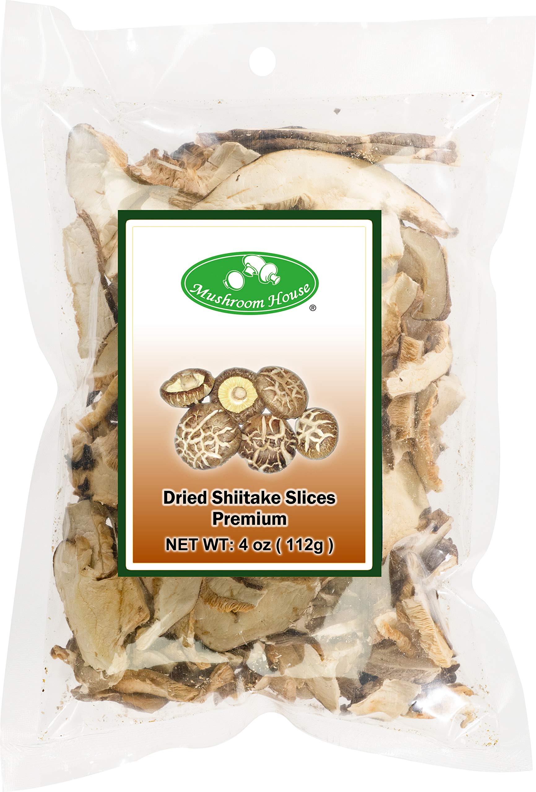 Premium Dried Shiitake Mushroom Slices - 4oz (MUSI1) | Organic Mushroom House | Perfect for Soups, Stir-Fries & Vegan Recipes