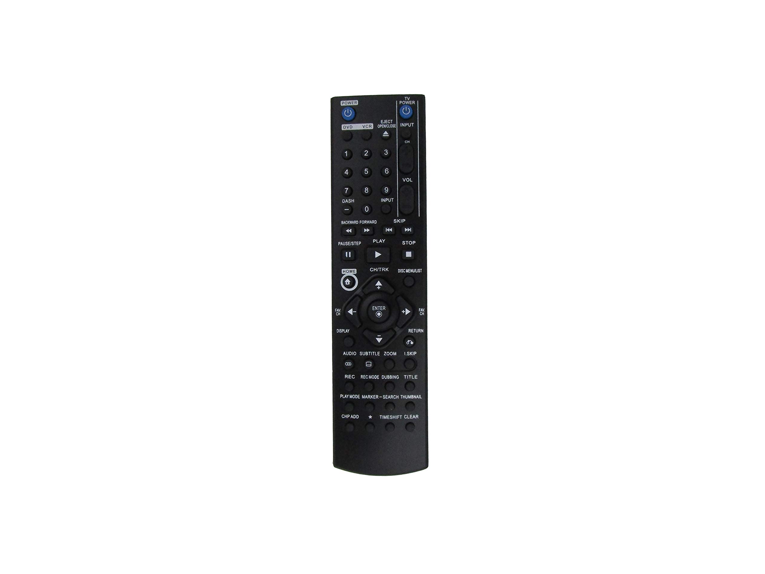 LG 6711R1N187A Replacement Remote Control Compatible with LRA516, RH698H, RHT387H-RHT399H, RHT497H-RHT499H, DRT389H DVD HDD Recorder Player - Perfect for Home Entertainment System Accessories