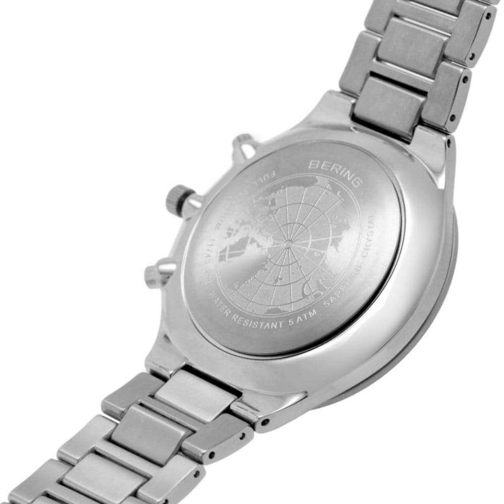 Bering Chronograph Silver Stainless Steel Men's Watch 11743-709 - Luxury Dress Watch for Business & Formal Occasions
