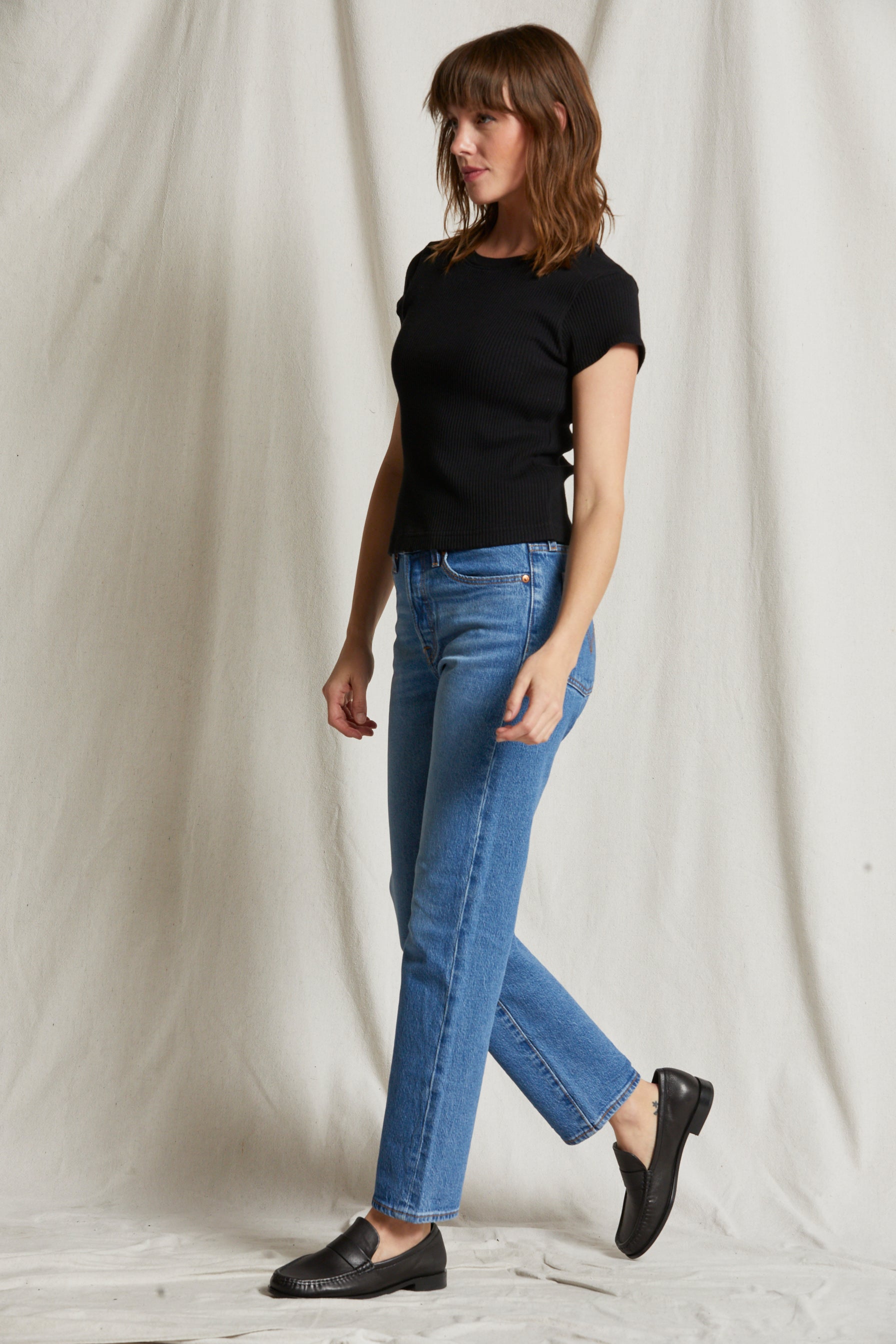 Harper High Waist Cropped Jeans for Women - Trendy Distressed Denim Pants - Perfect for Casual Outfits & Streetwear Fashion