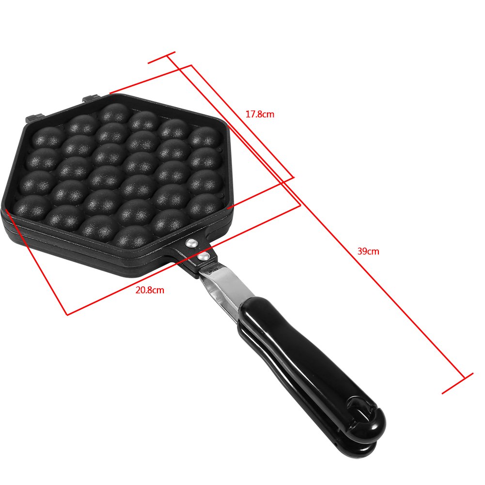 Hong Kong Style Bubble Waffle Maker - Electric Egg Waffle Pan with Non-Stick Coating for Perfect Egg Puffs | Ideal for Breakfast, Desserts, and Street-Style Snacks at Home