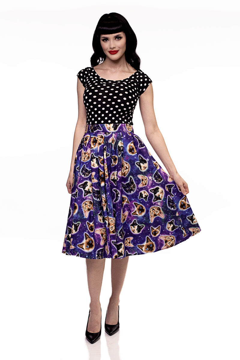 Polka Dot Boat Neck T-Shirt for Women - Flowy Casual Blouse for Summer Outfits & Layering