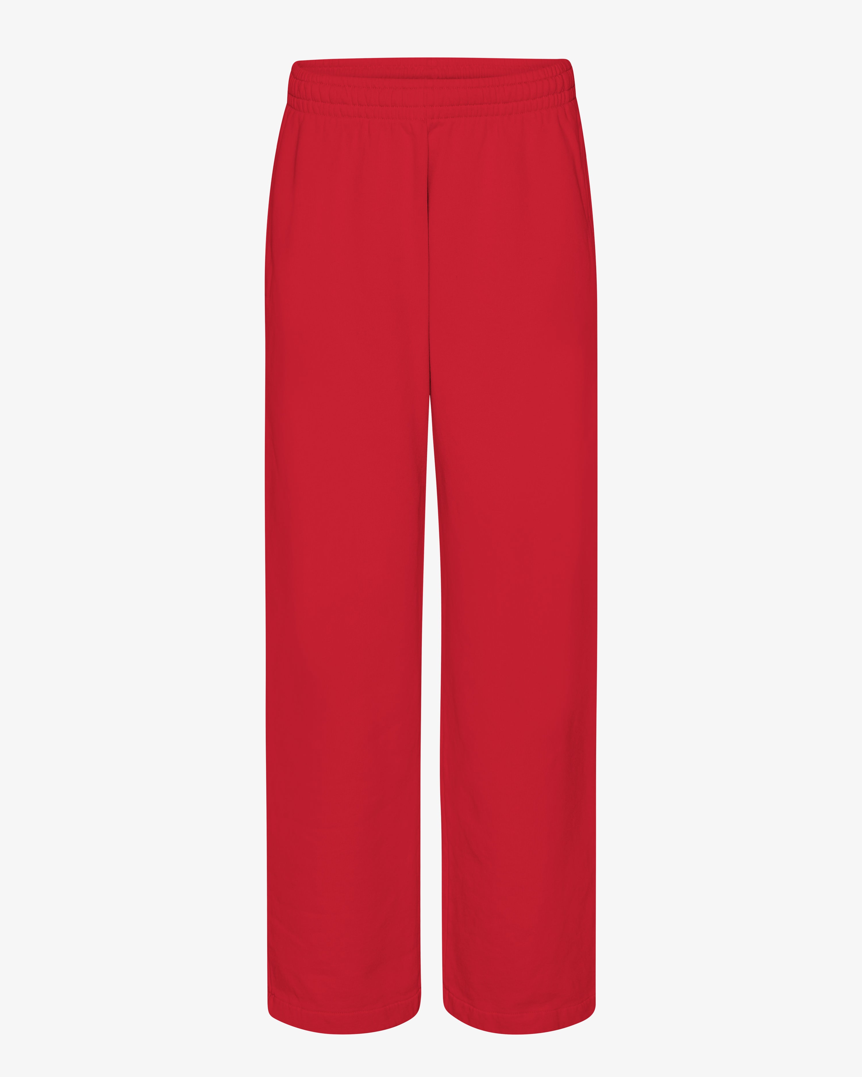 Organic Straight Leg Sweatpants for Women - Soft Cotton Joggers in Scarlet Red | Lounge, Yoga & Casual Wear