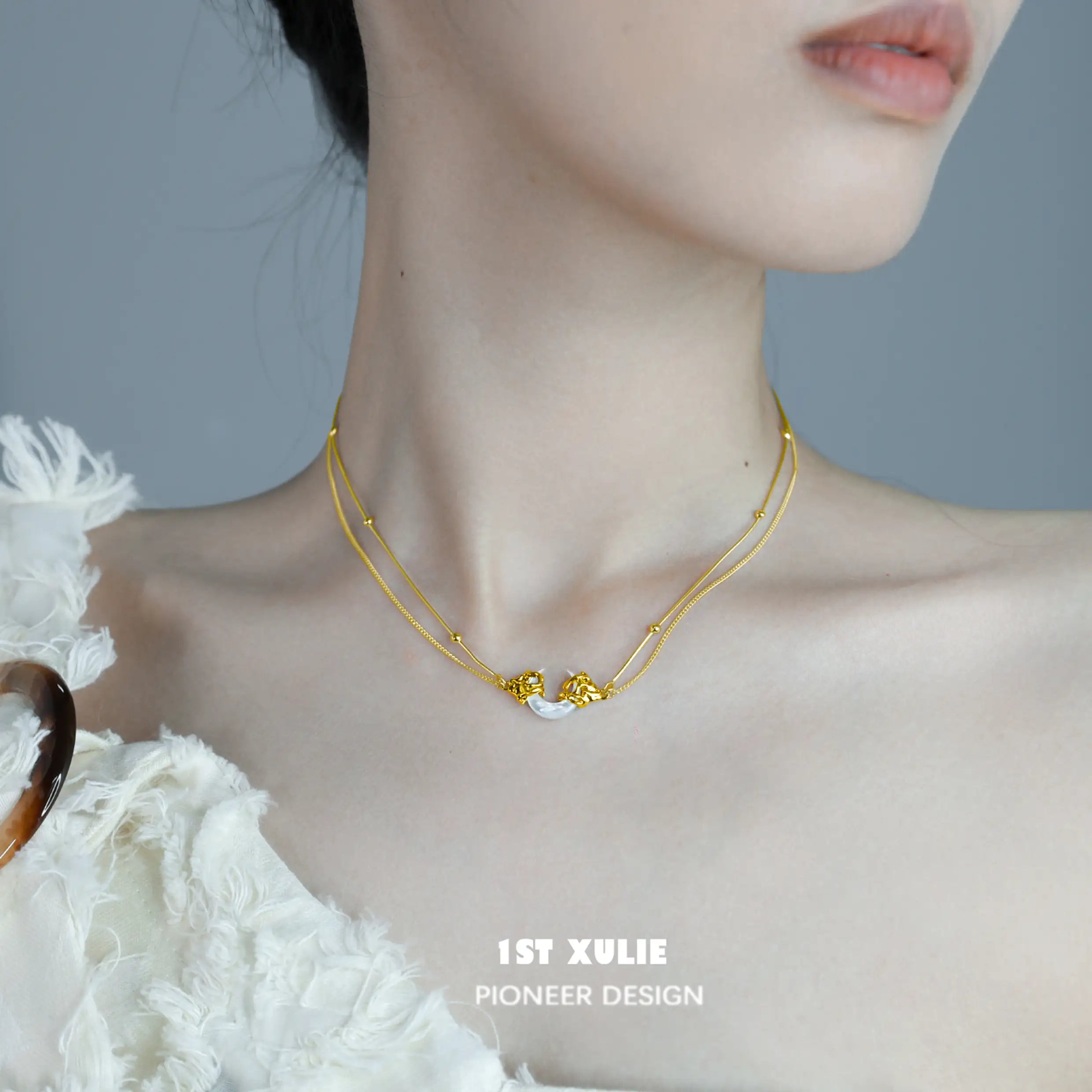 MYTH OF THE MOON Pendant Necklace - 925 Sterling Silver with 24K Gold Plating - Elegant Jewelry Gift for Women - Perfect for Date Night, Weddings & Special Occasions