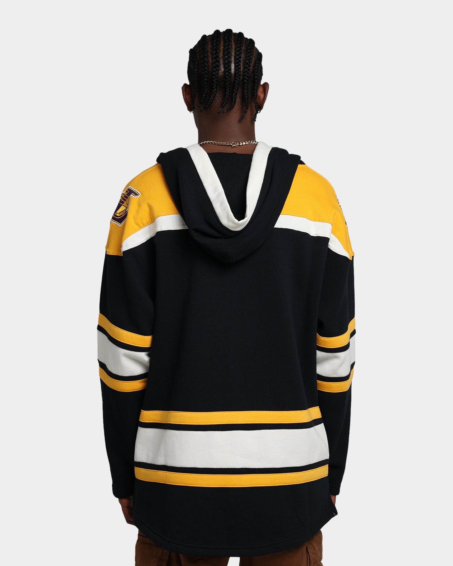 47 Brand Los Angeles Lakers Superior Lacer Hoodie - Jet Black/Gold - NBA Fan Gear for Men & Women - Perfect for Game Day & Casual Wear