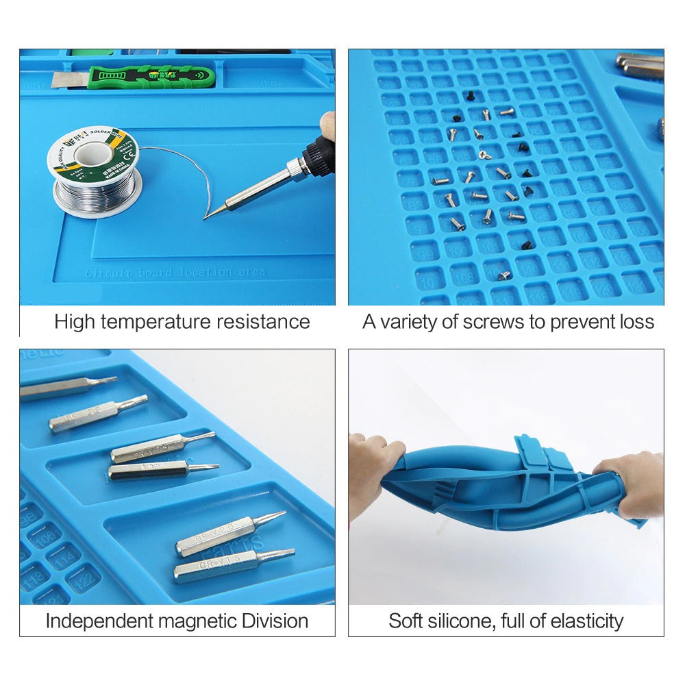 S 160 Blue Anti Static iPhone/iPad/Mobile Phone Repair Heat Resistant Work Mat (45cm x 30cm)