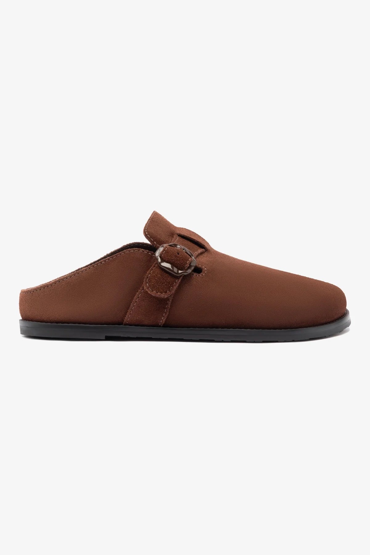 Milan Clog Women's Brown Suede Slip-On Shoes - Comfortable & Stylish for Casual Wear, Office, and Outdoor Activities