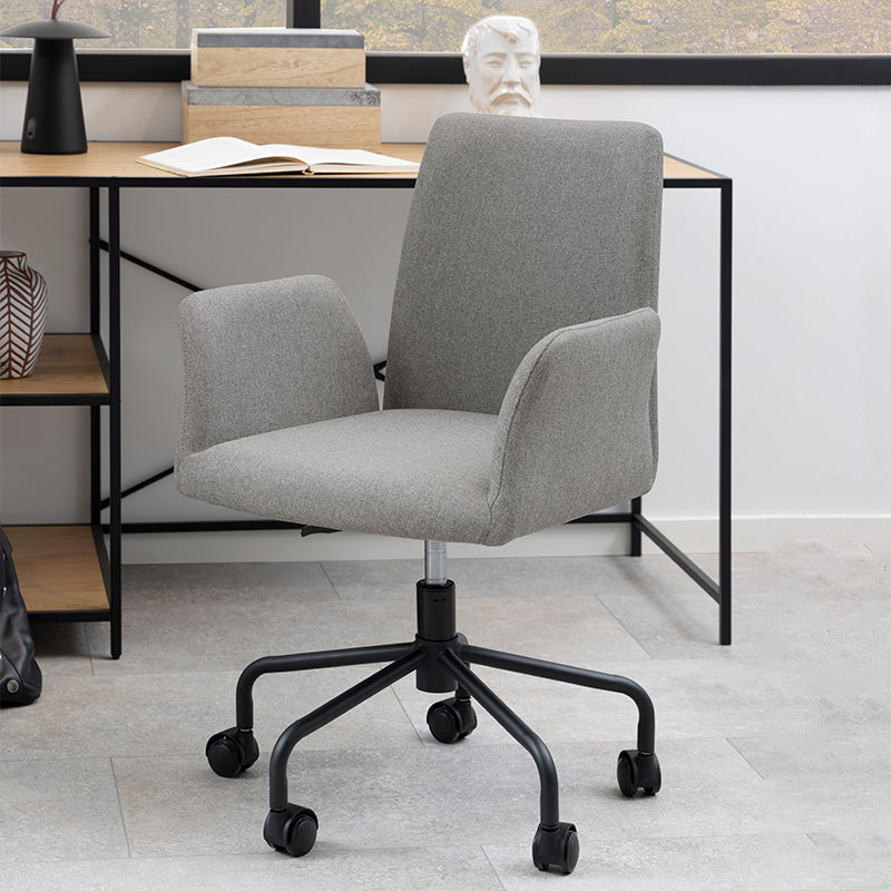 Ergonomic ISLA Office Chair - Light Grey & Black Mesh Back - Adjustable Height & Swivel - Perfect for Home Office, Gaming & Workspaces