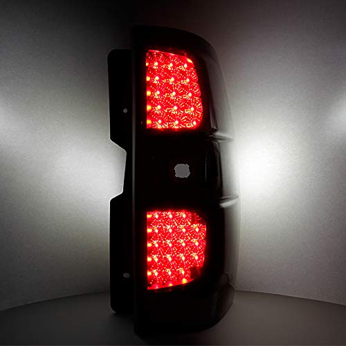 AKKON Black Smoked LED Tail Lights Replacement Pair for Chevy Suburban/Tahoe & GMC Yukon/Yukon XL SUV - Upgrade Your Vehicle's Style & Safety for Night Driving
