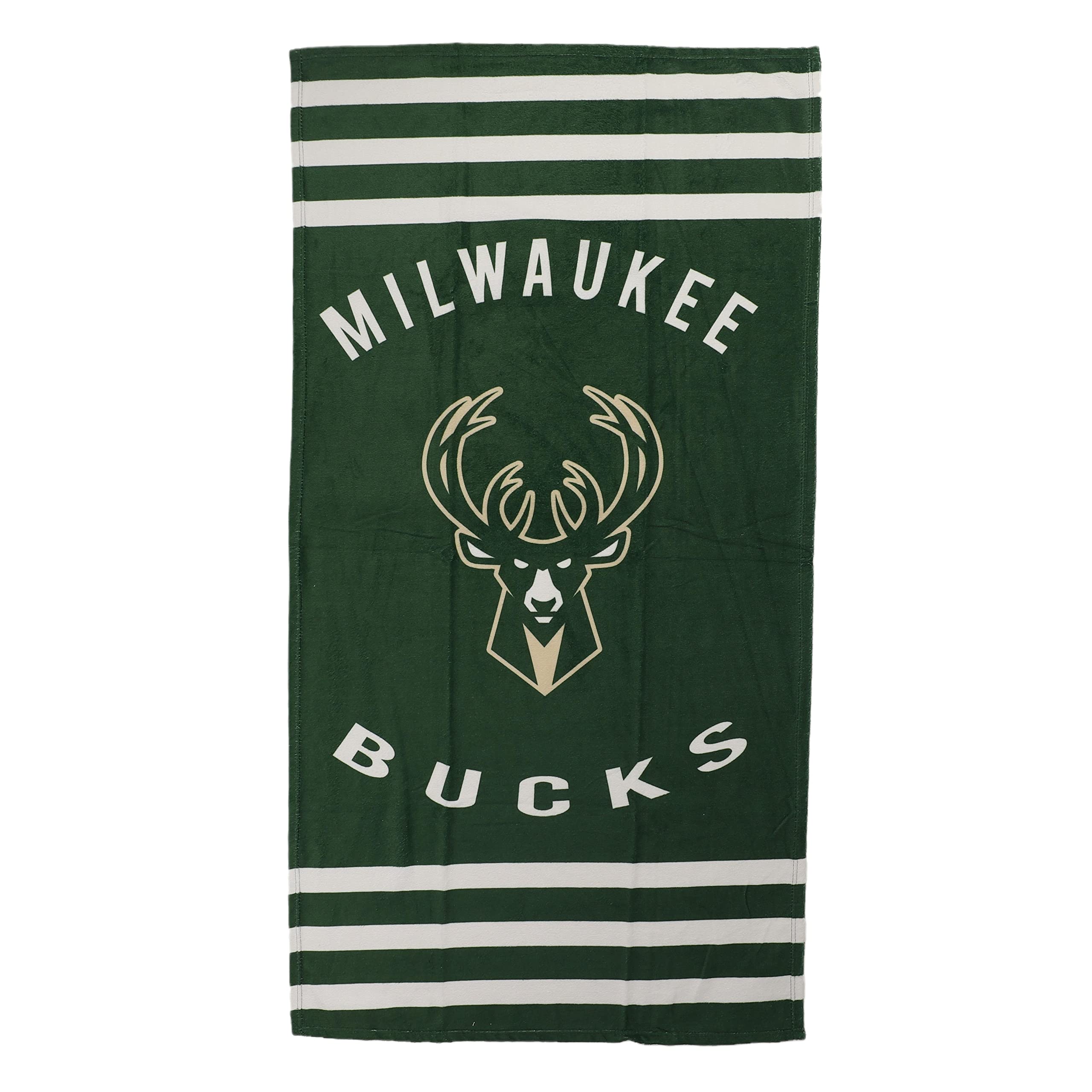Premium NBA Milwaukee Bucks Striped Beach Towel - 30