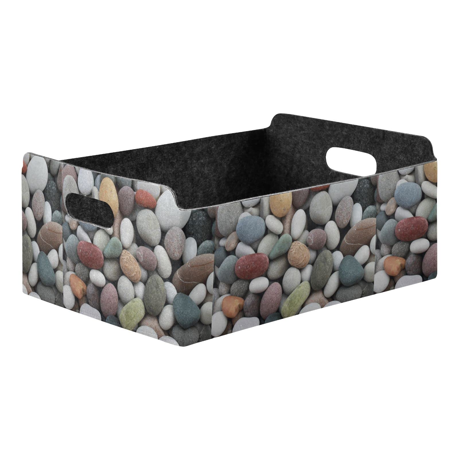 Stylish Rectangular Desk Organizer Tray with Pebble Texture - Felt Cloth Jewelry & Vanity Storage, Detachable & Foldable for Countertop, Tissues & Valet Use - Perfect for Home Office, Bathroom & Dressing Table Organization