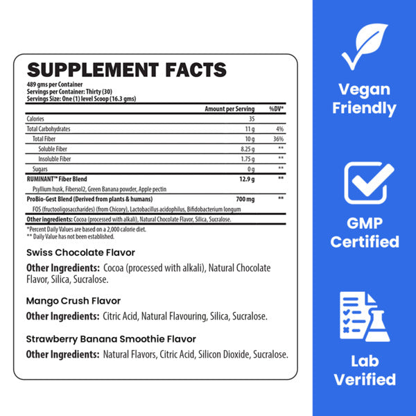 AD Life Fiber Supplement - 30 Servings for Digestive Health & Weight Management | Supports Gut Health & Regularity | Ideal for Daily Wellness Routine
